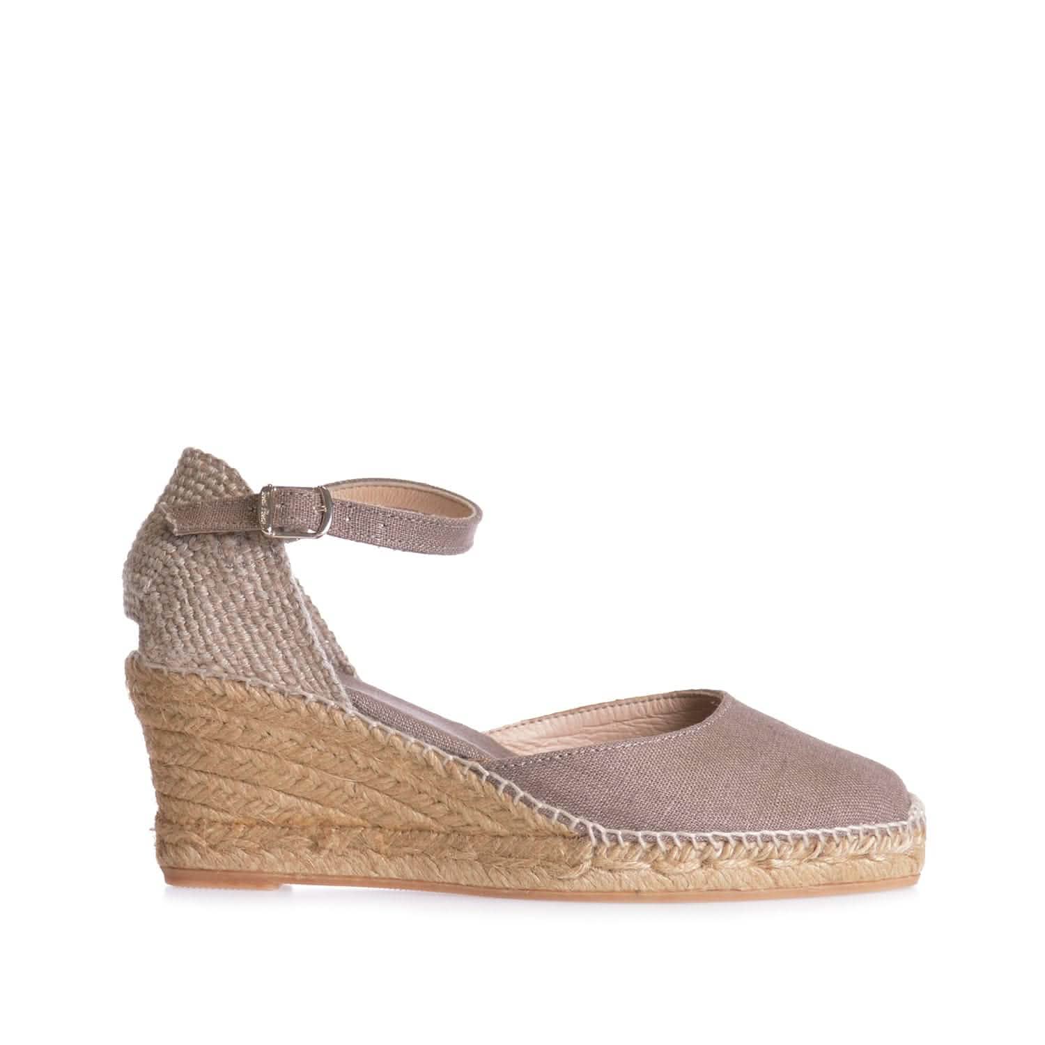 Women's Comfortable Closed Toe Linen Wedge Espadrilles - Breathable Summer Sandals for Beach, Vacation & Casual Outings | Caldes