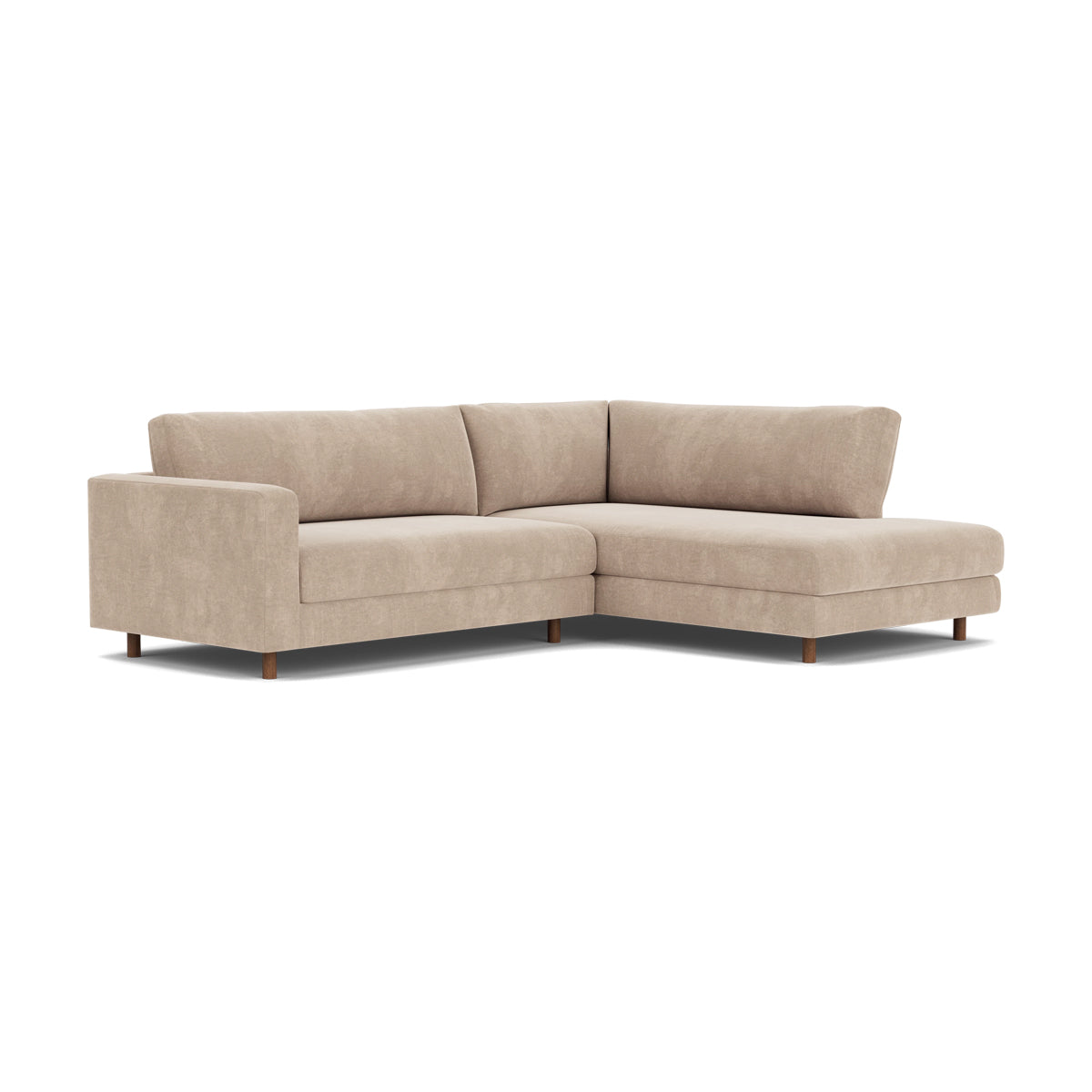 Douglas Fabric Right Corner Sofa - Modern L-Shaped Sectional Couch for Living Room, Small Spaces & Apartments | Comfortable Upholstered Furniture for Family Gatherings & Movie Nights