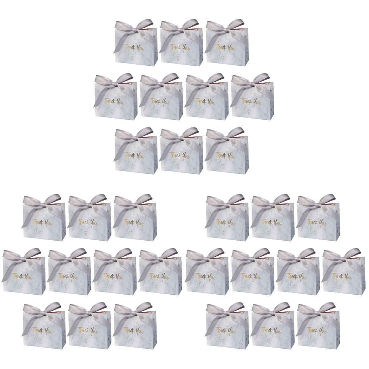 Abaodam 30-Piece Gift Wrapping Paper Candy Box Set - Mini Wedding Favor Boxes with Bowknots for Party Favors, Baby Showers & Bridal Events