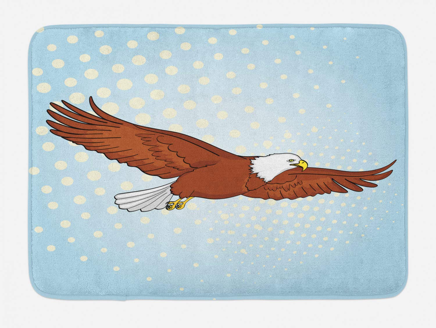 Ambesonne Eagle Bath Mat - Non-Slip Plush Bathroom Rug with Pop Art Falcon Design, 30.2