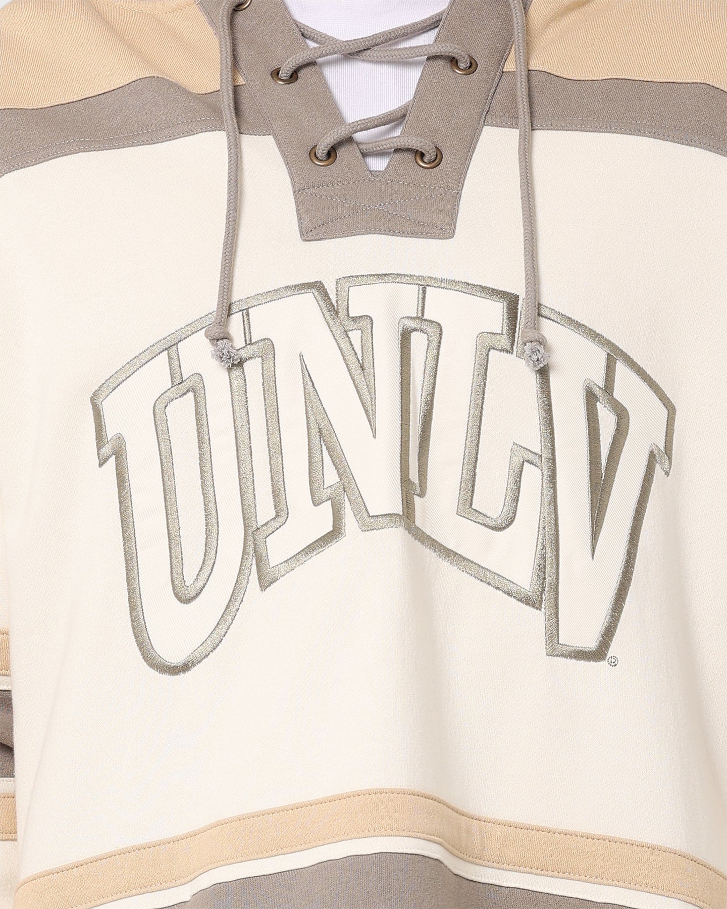 47 Brand UNLV Superior Lacer Hoodie - Cream/Khaki - Comfortable College Sweatshirt for Men & Women - Perfect for Campus Wear, Game Day & Casual Outfits