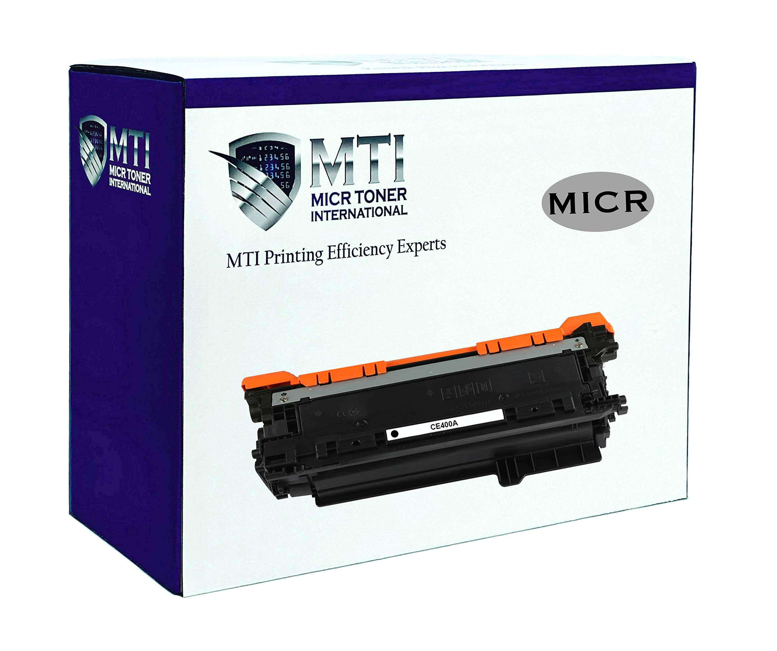 HP 507A CE400A MICR Magnetic Ink Toner Cartridge Replacement - Compatible with HP LaserJet M551 M570 MFP M575 Printers - Perfect for Check Printing & Banking Documents