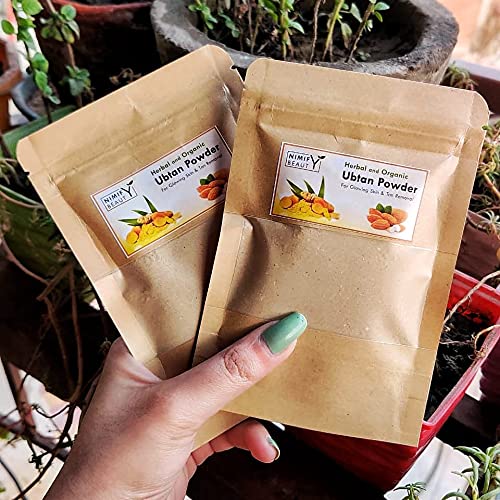 Nimify Beauty Herbal Ubtan Powder for Glowing Skin - 2 Pack | Natural Face Scrub & Brightening Treatment for Radiant Complexion | Perfect for Daily Skincare Routine & Spa Days