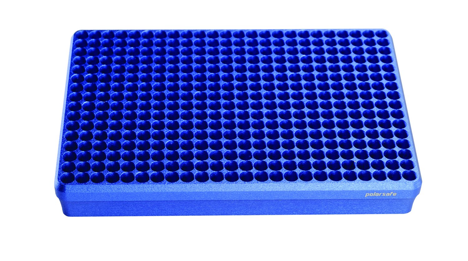 Polarsafe Aluminum Cooling Block for 384-Well Plates - CB384 Blue | Lab Equipment for PCR, Sample Storage & Scientific Research