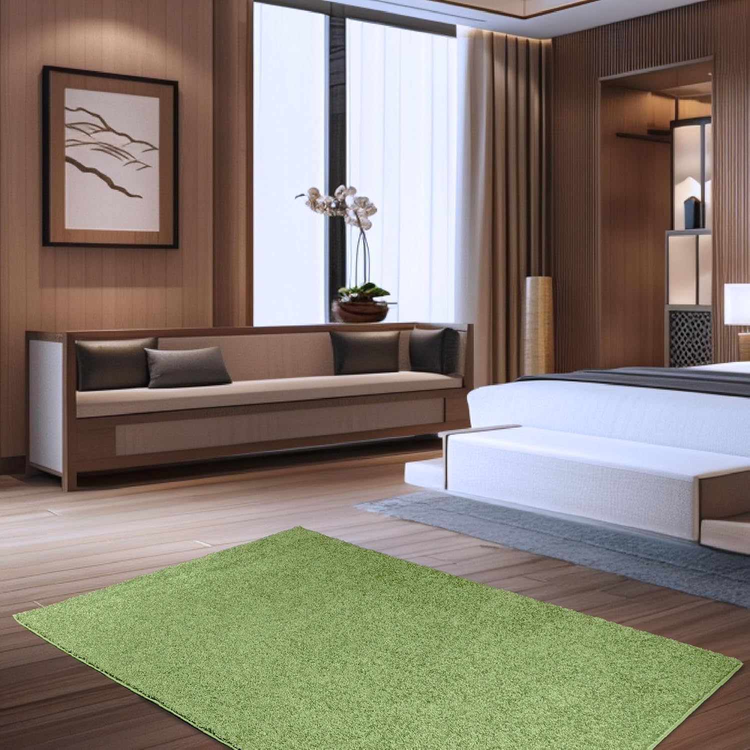 Galaxy Way Kids Favorite Area Rugs - 5' Hexagon Lime Green Indoor Carpet | Stain Resistant & Durable | Perfect for Living Room, Bedroom, Nursery, Playroom | Pet & Child Safe Non-Slip Rug | Made in USA | Great for Home Decor, Birthday Gifts & Wedding Presents
