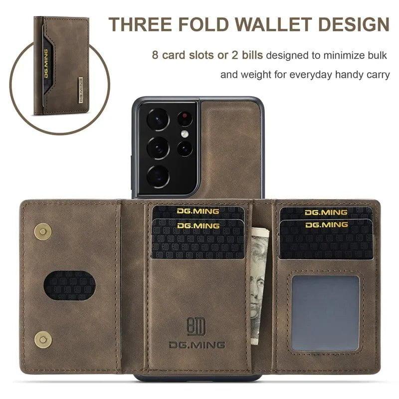 Samsung Galaxy S24 Ultra Retro Flip Vegan Leather Phone Case - Stylish & Protective Cover for Everyday Use, Work & Travel