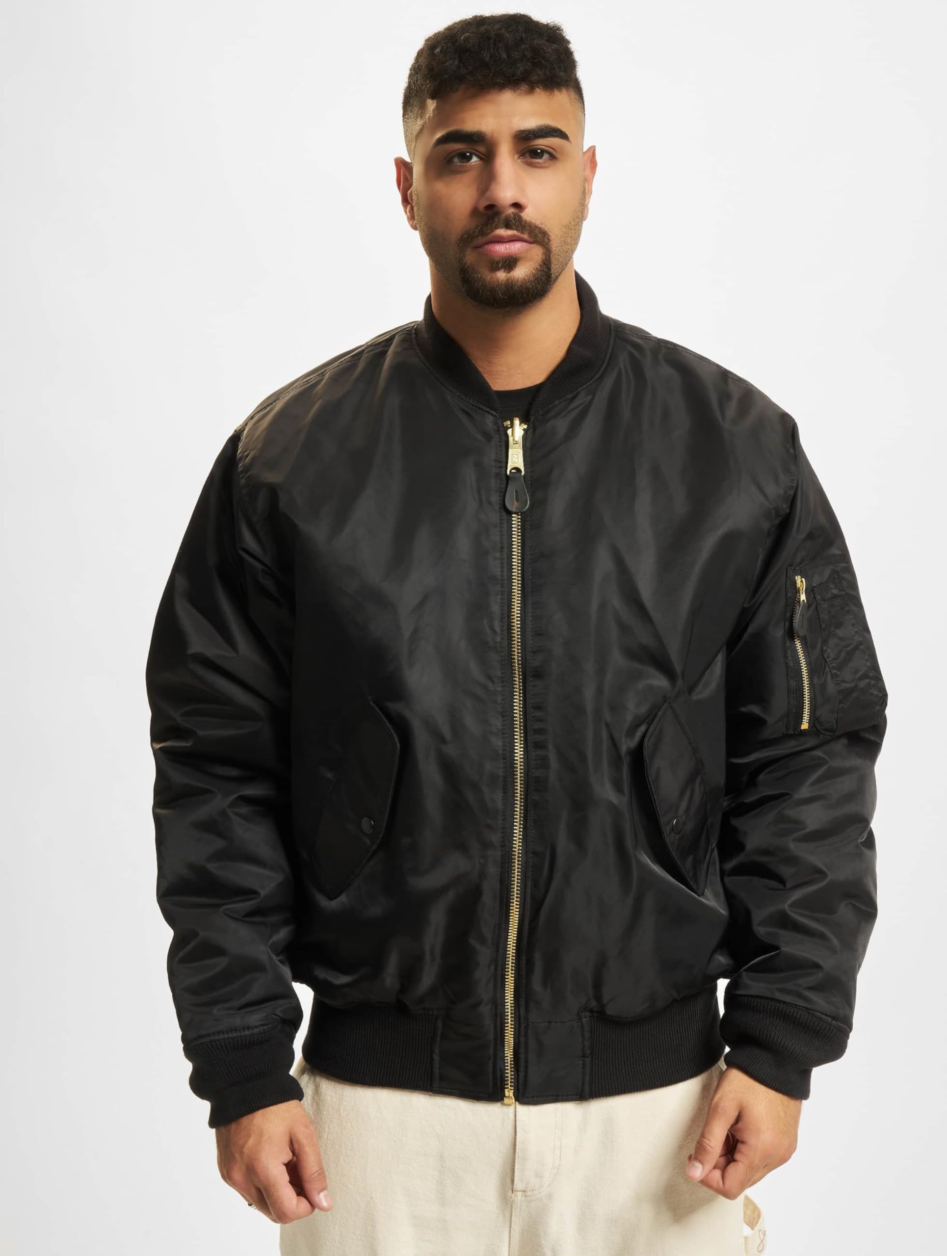 Men's MA1 Bomber Jacket - Olive Green Military Flight Jacket for Casual & Outdoor Wear | Lightweight Water-Resistant Aviator Coat