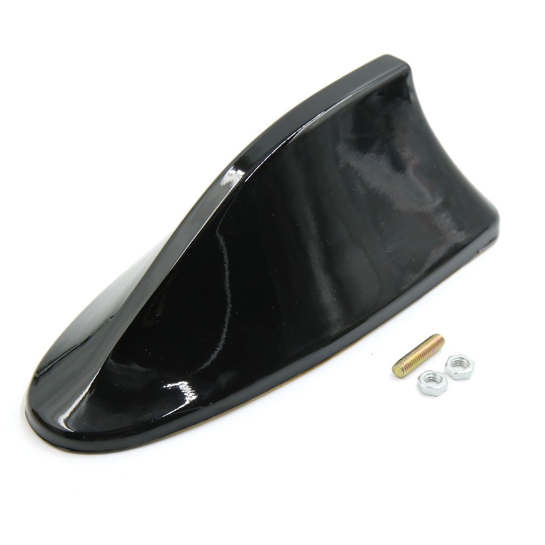 Premium Black Plastic Shark Fin Car Antenna - AM/FM Radio Signal Booster for Vehicles | Enhanced Reception & Stylish Roof Mount (Perfect for Trucks, SUVs & Sedans)