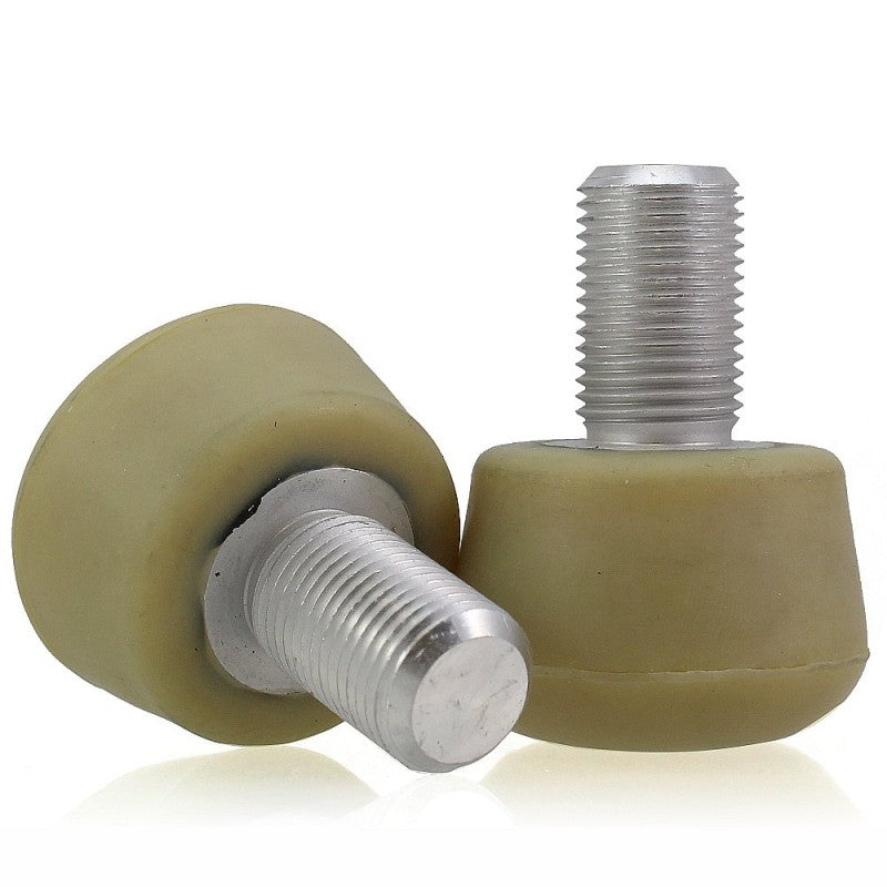 Premium Snow White Roller Skate Toe Stops - Durable & Non-Slip for Artistic Skating, Derby & Rink Use