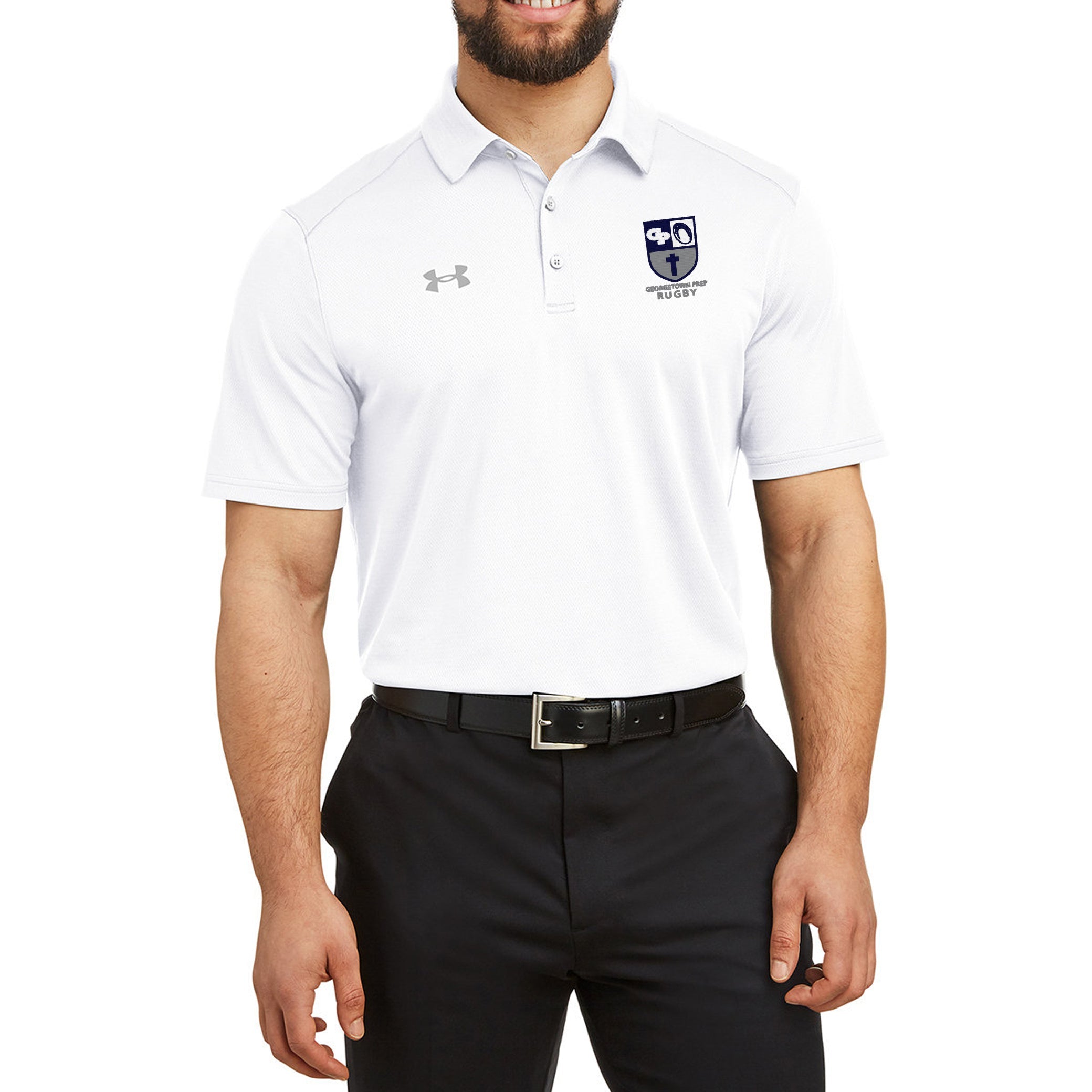 Georgetown Prep Tech Polo Shirt for Men - Moisture-Wicking, Breathable Performance Fabric - Perfect for Golf, Tennis & Casual Wear