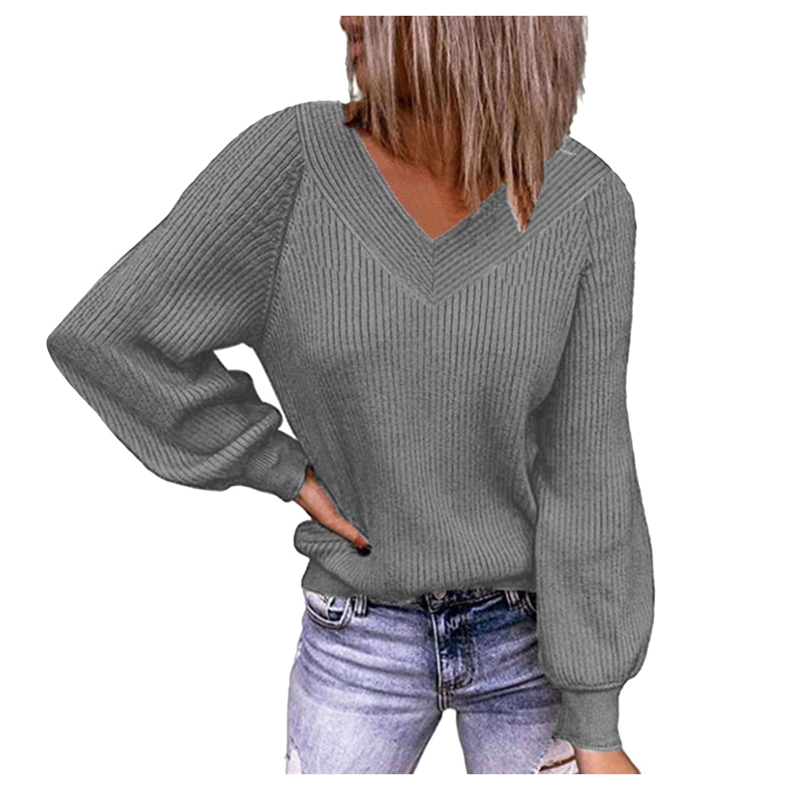 Adviicd Women's Crewneck Sweatshirts & V-Neck Waffle Knit Henley Tops - Casual Long Sleeve Pullover Sweaters for Everyday Wear, Work & Weekend Outfits