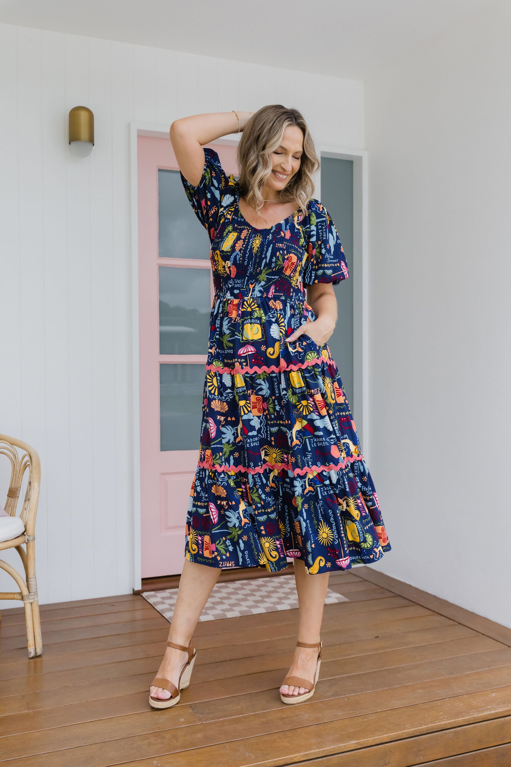Peri Midi Dress - Flowy Euro Summer Dress for Women | Perfect for Beach Vacations, Date Nights & Summer Parties
