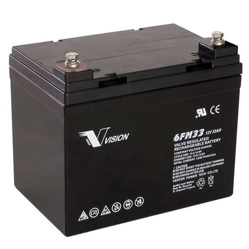 12V 33Ah Deep Cycle Battery for Vision Mobility Scooter - Replacement Power Solution for Electric Wheelchairs & Mobility Devices - Perfect for Indoor & Outdoor Use