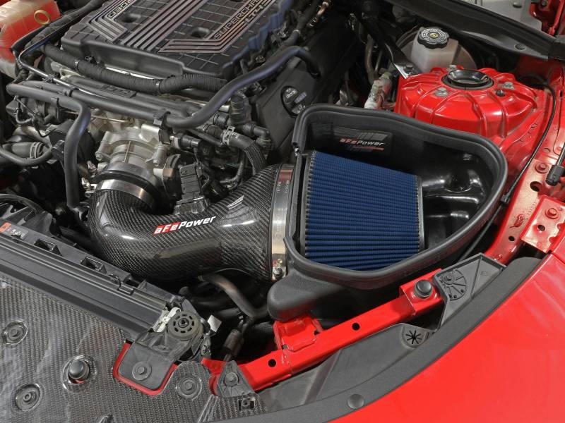 aFe 17-12 Chevrolet Camaro ZL1 (6.2L V8) Track Series Carbon Fiber Cold Air Intake System with Pro 5R Filters - High Performance Air Intake for Racing & Street Driving