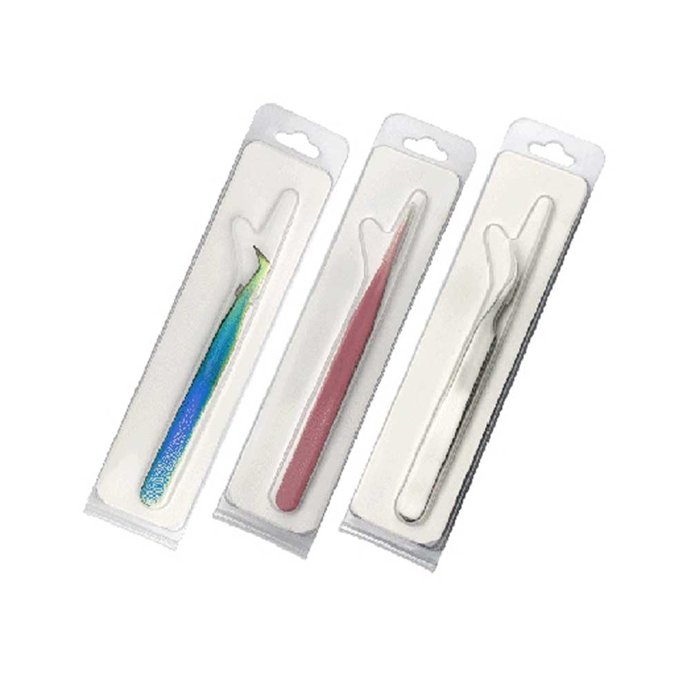 20-Piece Clear Plastic Eyelash Tweezer Storage Case Box - Lash Tweezer Organizer for Salon, Travel & Professional Makeup Artists - Durable Tweezer Holder for Beauty Tools & Accessories