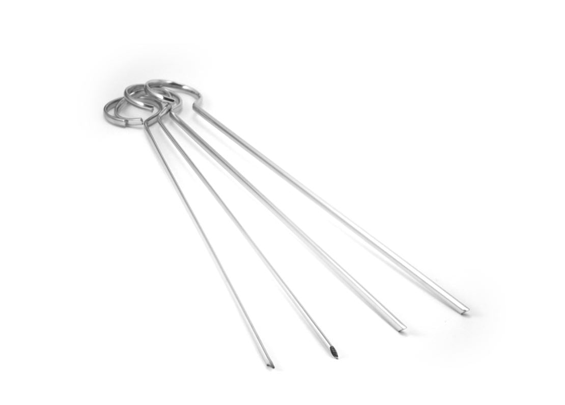 12-Piece Stainless Steel Skewer Set for Grilling BBQ Shish Kabob - Perfect for Outdoor Cooking, Camping, and Backyard Parties