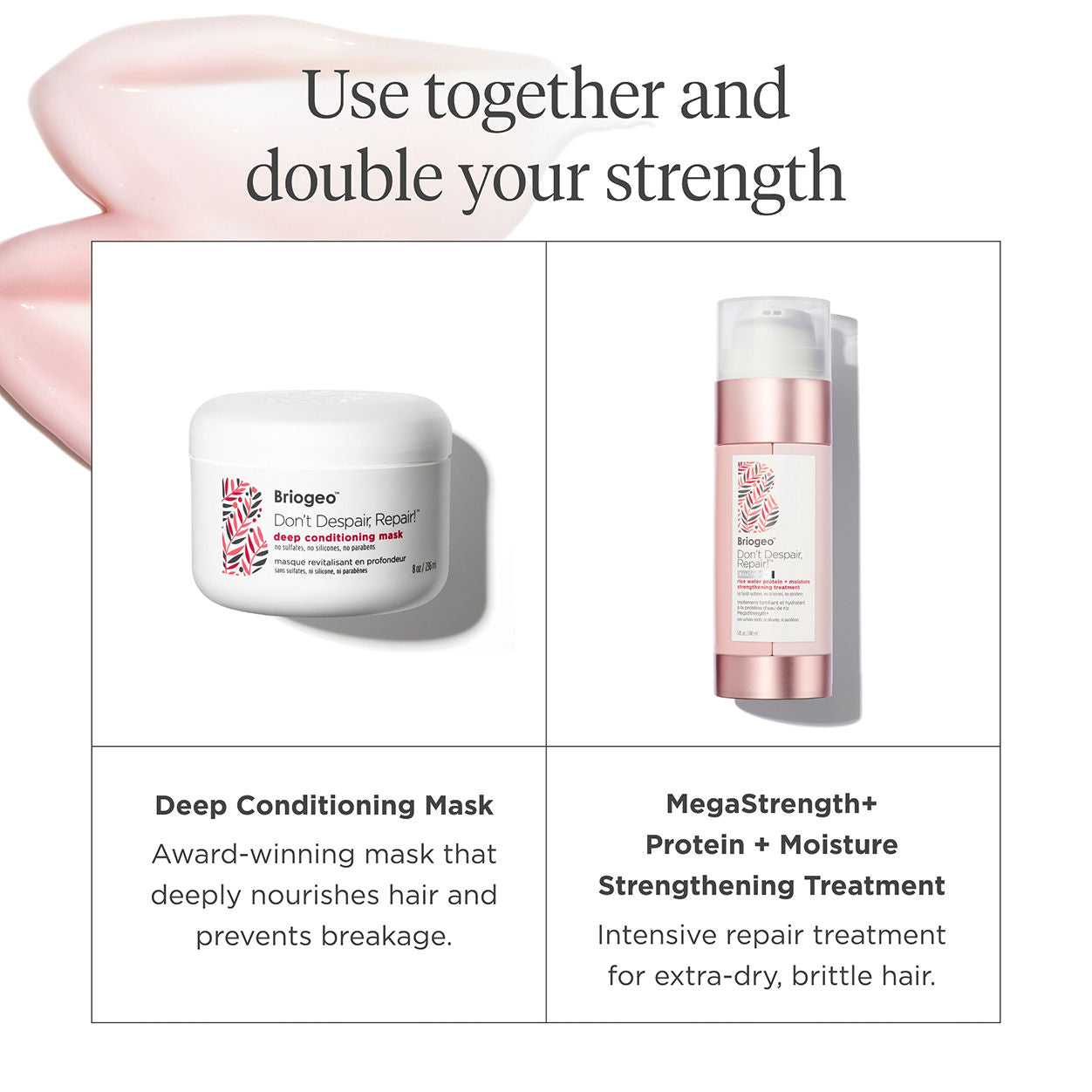 Rice Water Protein Hair Treatment for Repair & Moisture – Strengthens & Nourishes Damaged Hair – Perfect for Dry, Brittle Hair & Split Ends Repair