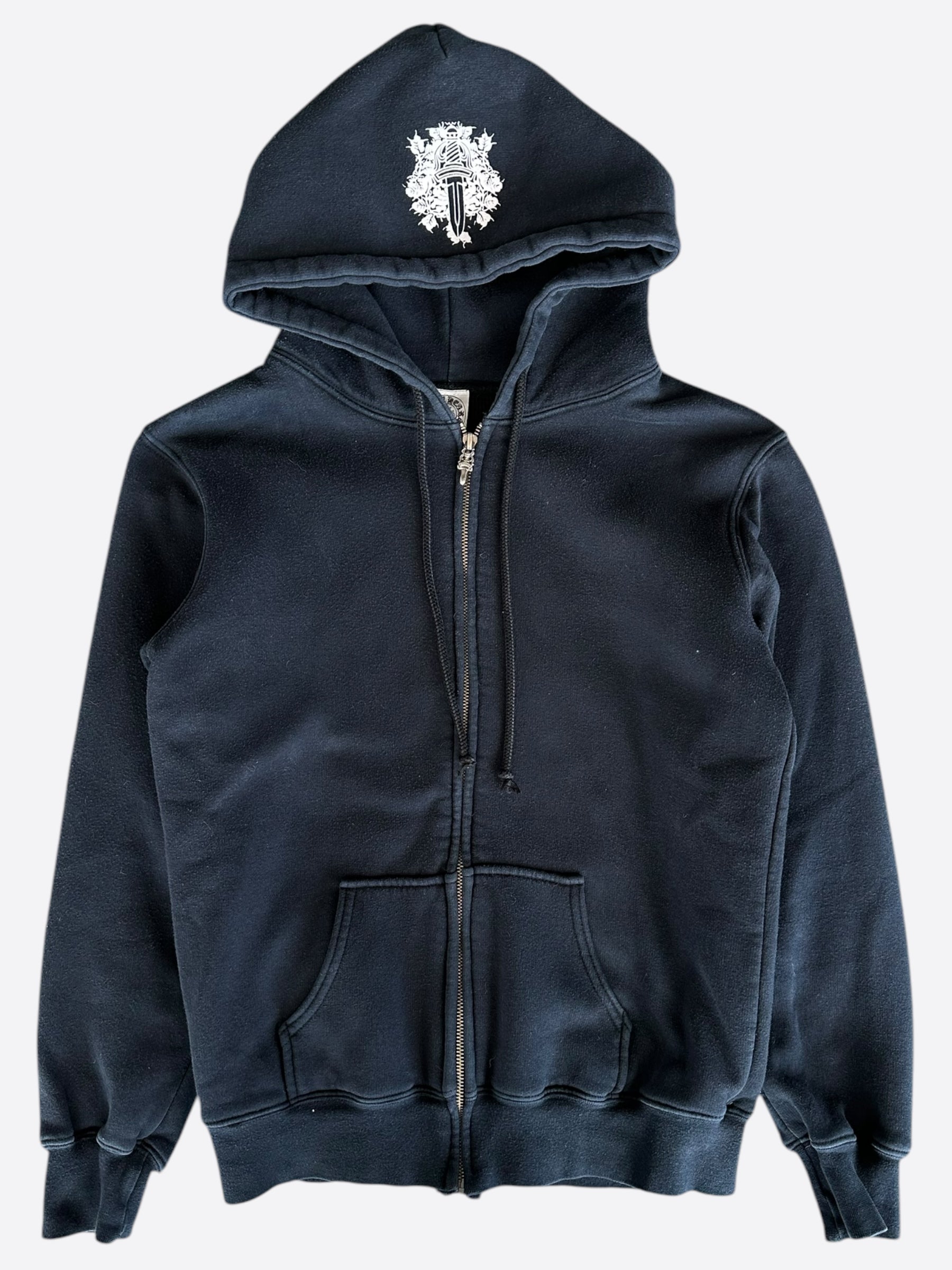 Chrome Hearts Black & White Thermal Horseshoe Logo Hoodie - Stylish Streetwear for Men & Women | Perfect for Casual Outfits, Winter Fashion & Urban Lifestyle