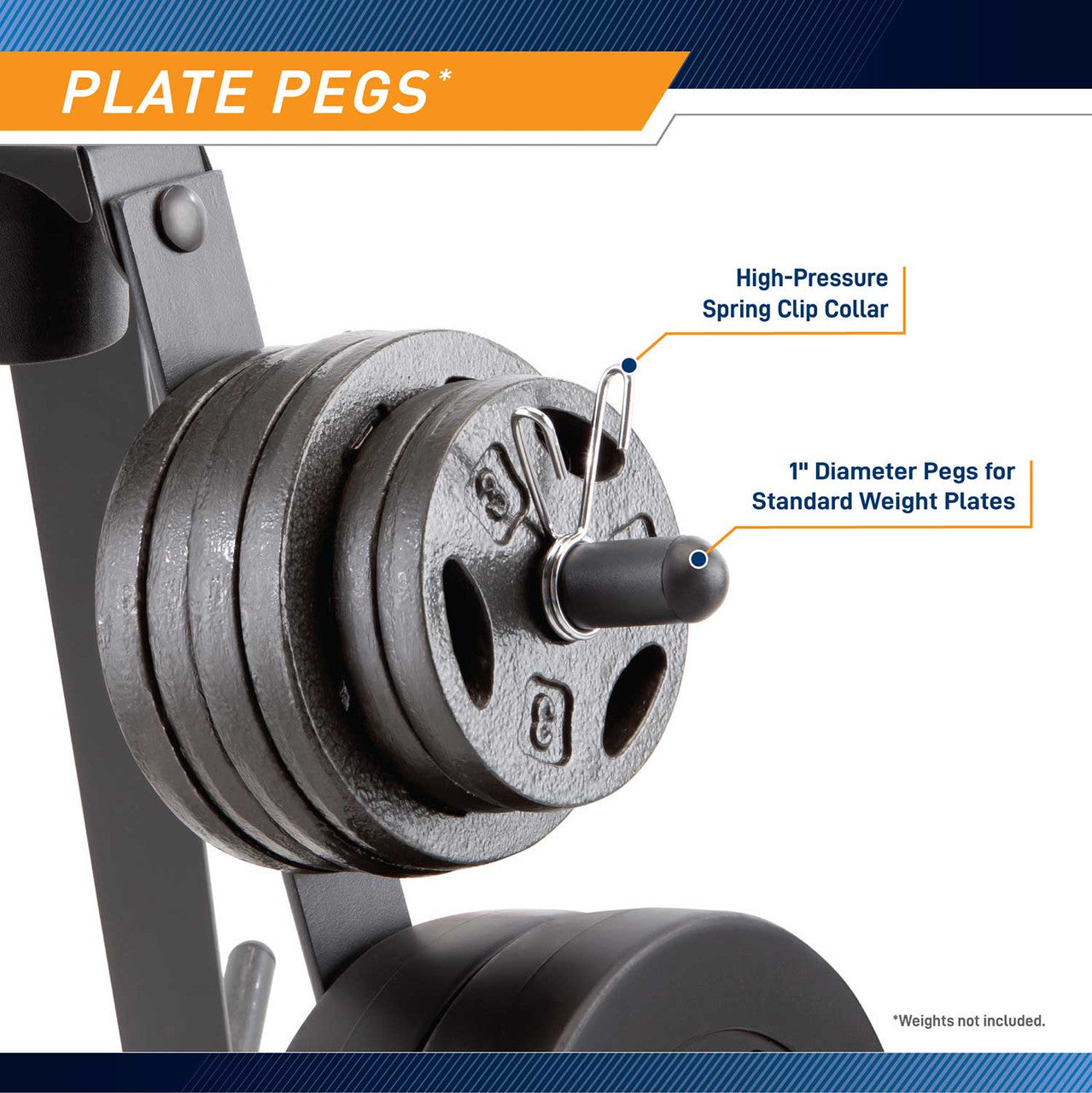 Marcy PT 36 Standard Weight Plate Tree - Olympic Barbell Plate Storage Rack for Home Gym & Fitness Training