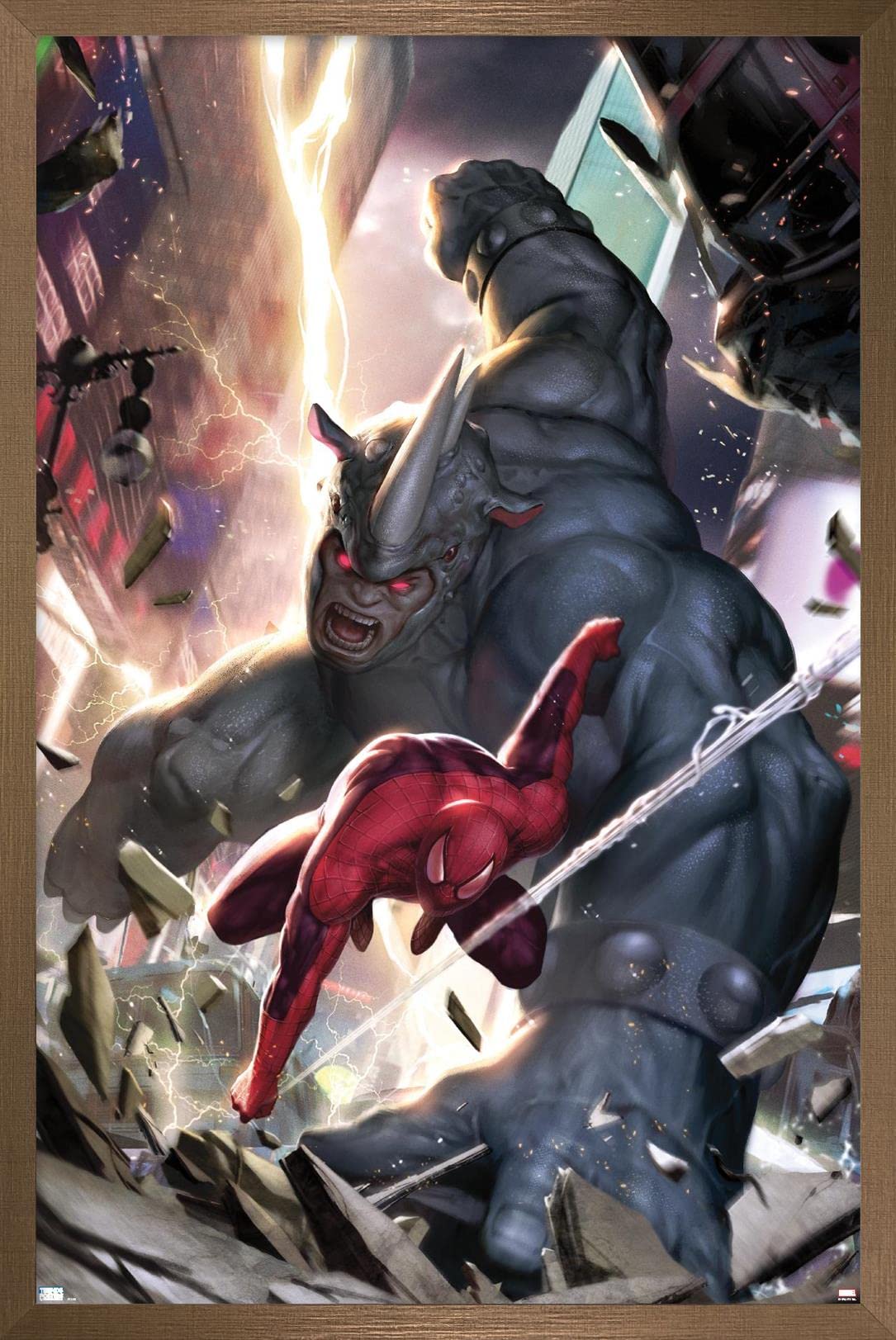Marvel Comics Spider-Man vs Rhino & X-23 Wall Poster - 22.4