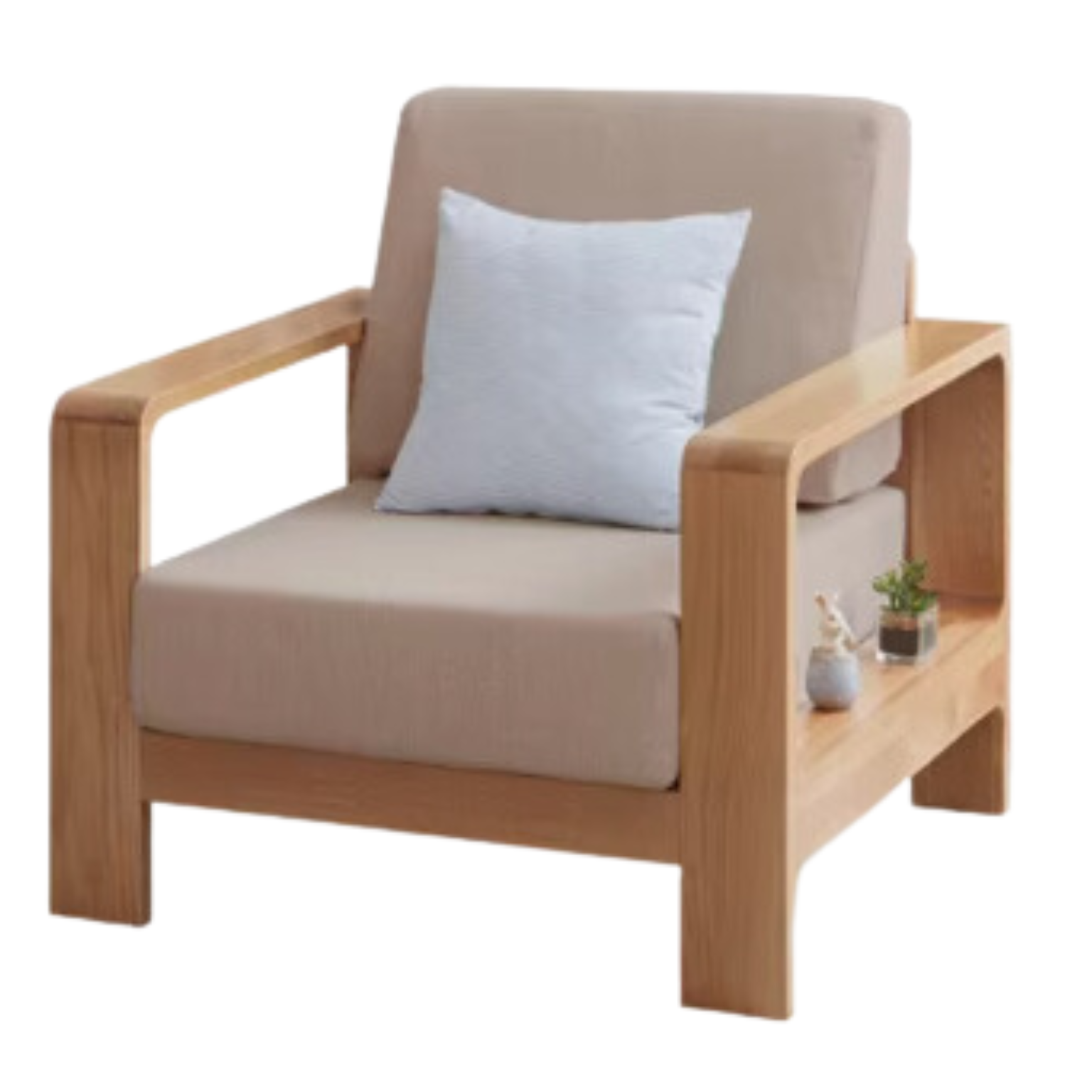 35х29.5х34.6 inch / 89х75х88сm / Natural Wood color - smoke chestnut brown  / Poplar single seat