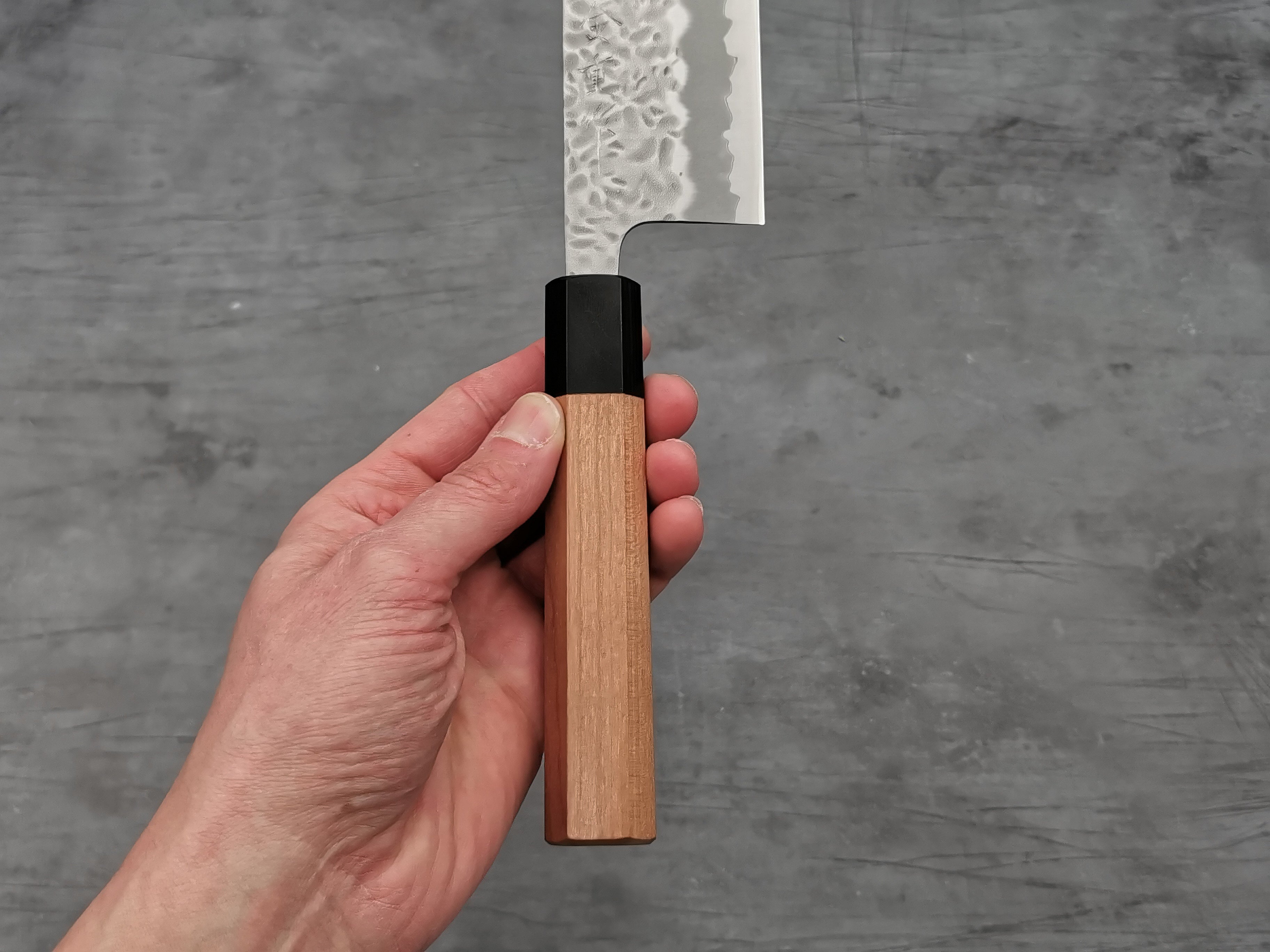 Premium Japanese Nakiri Knife - Kaneshige Hamono White #1 Tsuchime - Professional Chef's Vegetable Knife for Slicing, Dicing & Chopping - Perfect for Home Kitchens & Sushi Restaurants