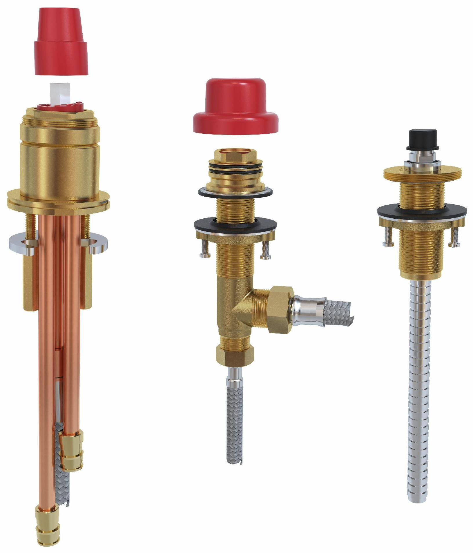 3 Hole Deck Mount Tub Filler Rough-in Valve with Expansion PEX RHTB EX RIOBEL - Perfect for Bathroom Renovations and Luxury Bathtub Installations