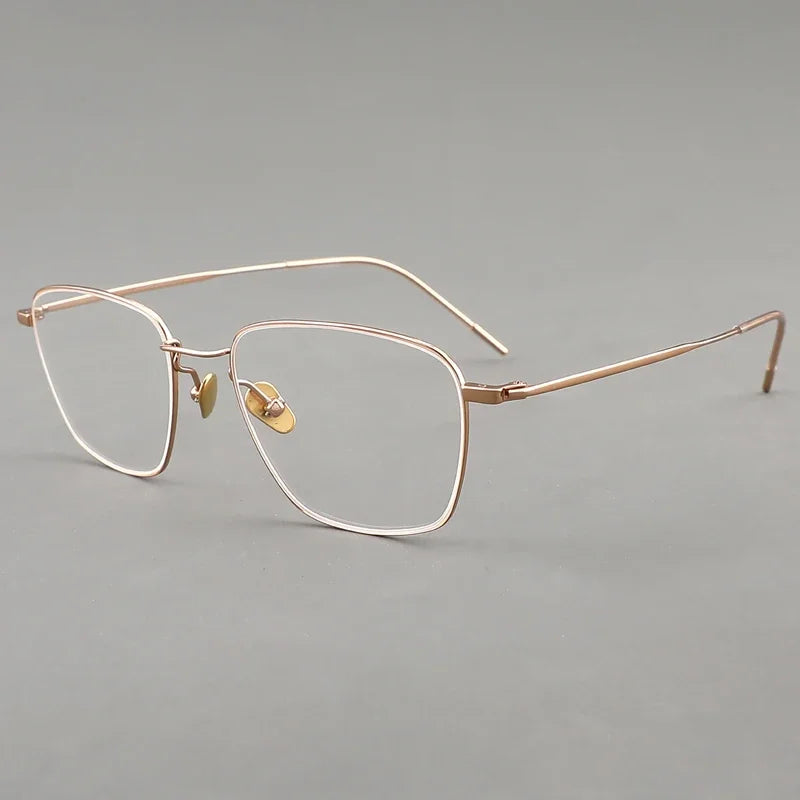 Aror Unisex Full Rim Polygon Square Titanium Eyeglasses 48710 - Lightweight Durable Frame for Men & Women - Perfect for Reading, Work & Fashion Accessories