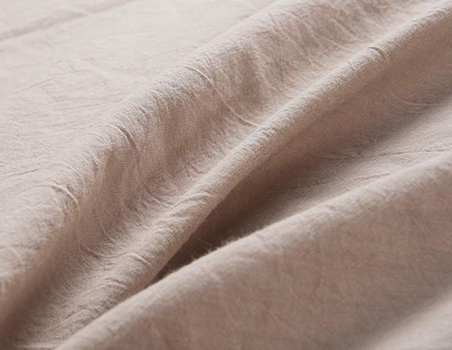 TanNicoor Pom Fringe Duvet Cover Set - 2 Piece Ultra Soft Washed Cotton Bedding Set with Zipper Closure, Modern Style Comforter Cover for Twin Bed (Khaki) | Cozy Home Decor for Bedroom & Guest Room