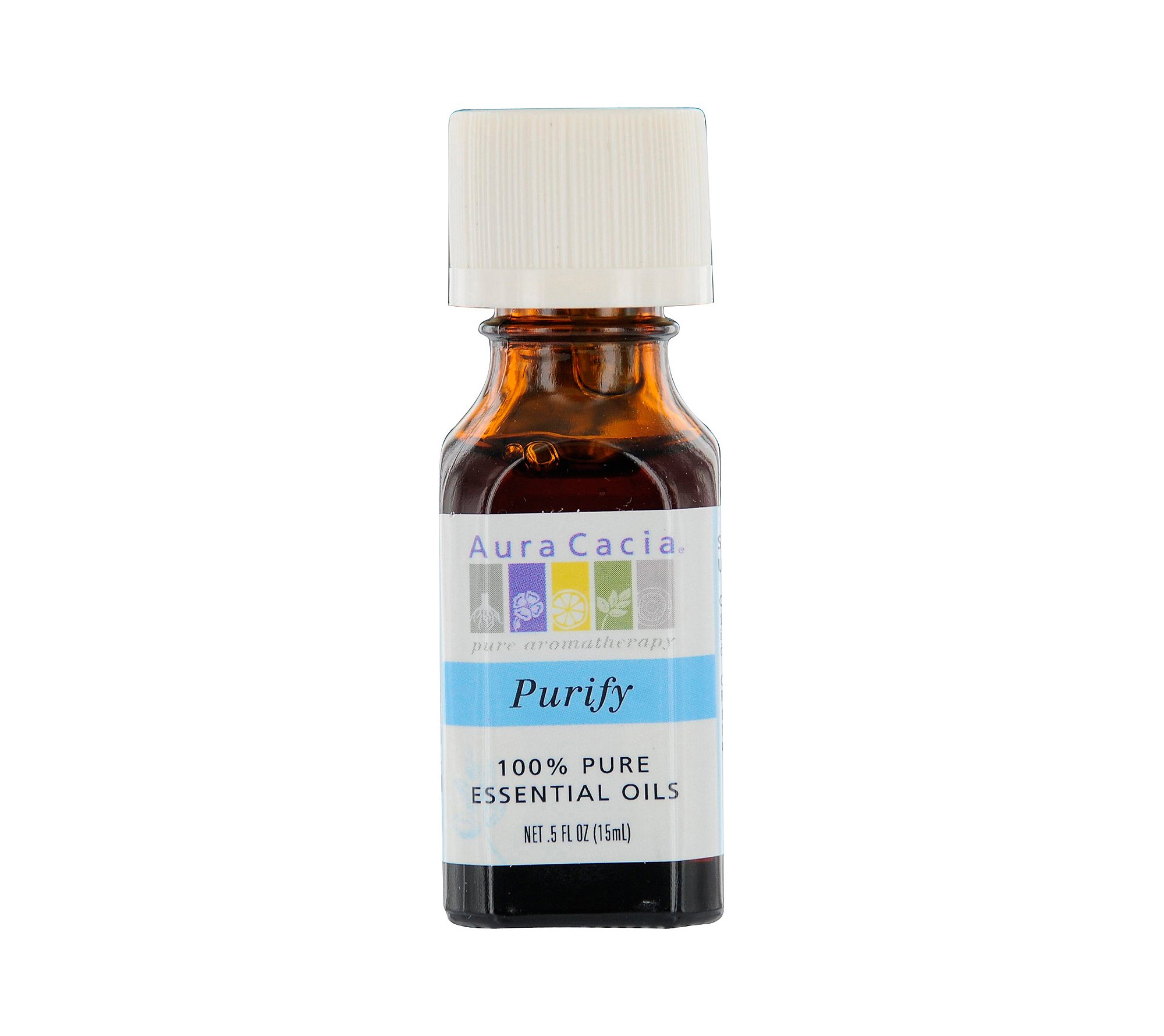 Aura Cacia Purify Essential Oil Blend - 0.5 oz Natural Aromatherapy Oil for Relaxation, Stress Relief & Home Diffuser Use