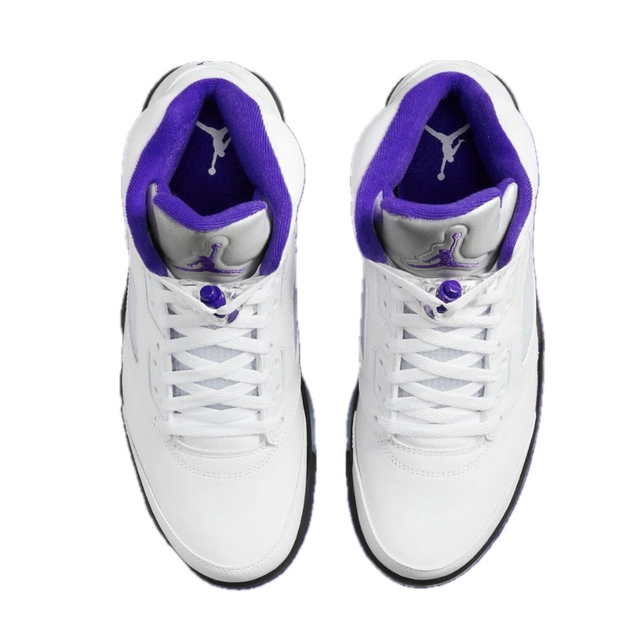 Air Jordan 5 Retro Dark Concord White Black Basketball Shoes - Men's High-Top Sneakers for Streetwear & Court Performance