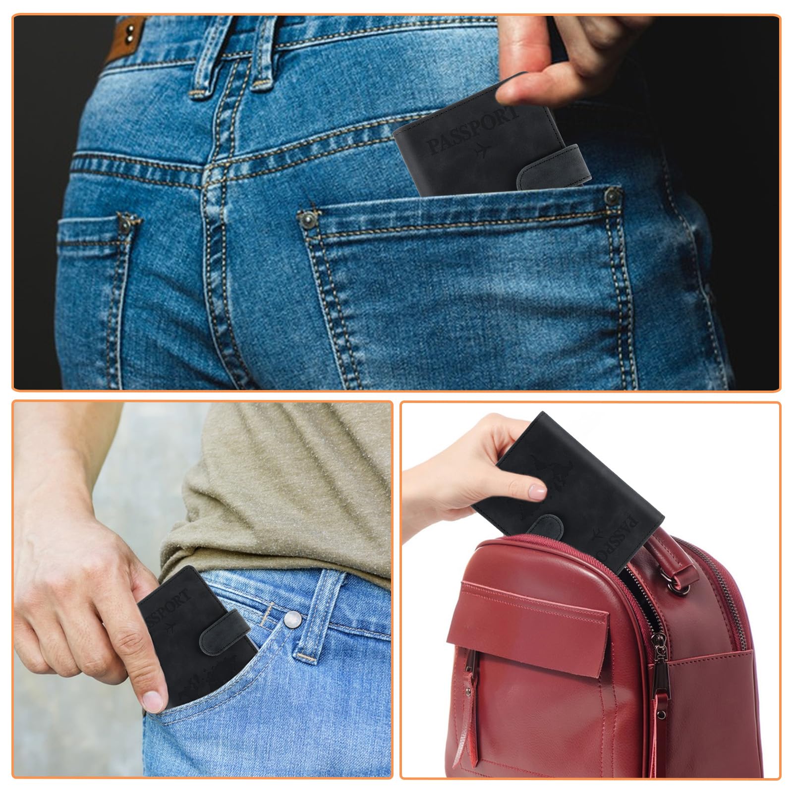 Slim RFID Blocking Passport Holder Wallet - Travel Essentials with Credit Card Slots for Women & Men | Perfect for International Trips, Business Travel & Vacation Accessories