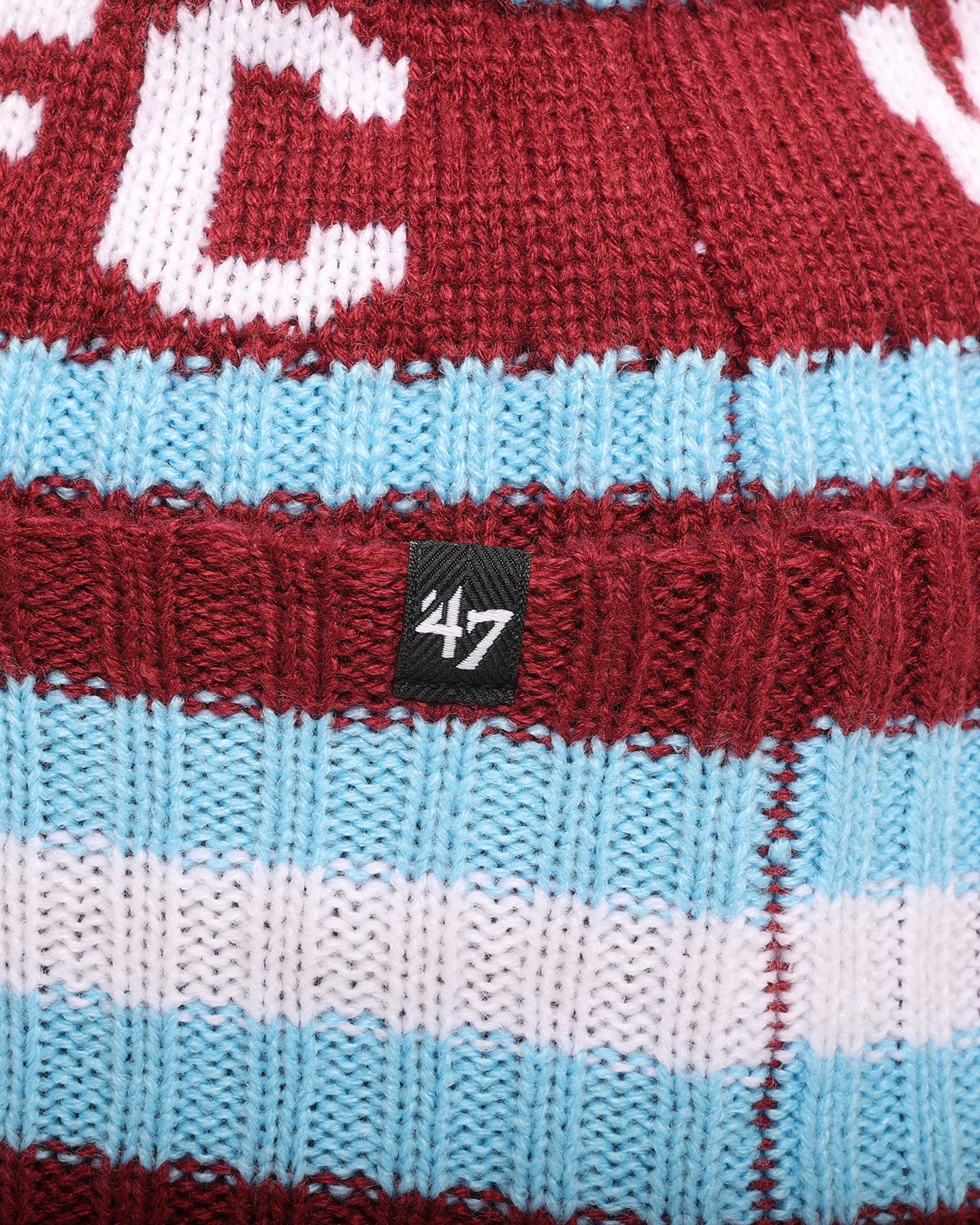 47 Brand West Ham United FC Premier League Supporters Light 47 Cuff Knit Beanie - Cardinal Red Winter Hat for Men & Women - Perfect for Football Games, Cold Weather & Outdoor Activities