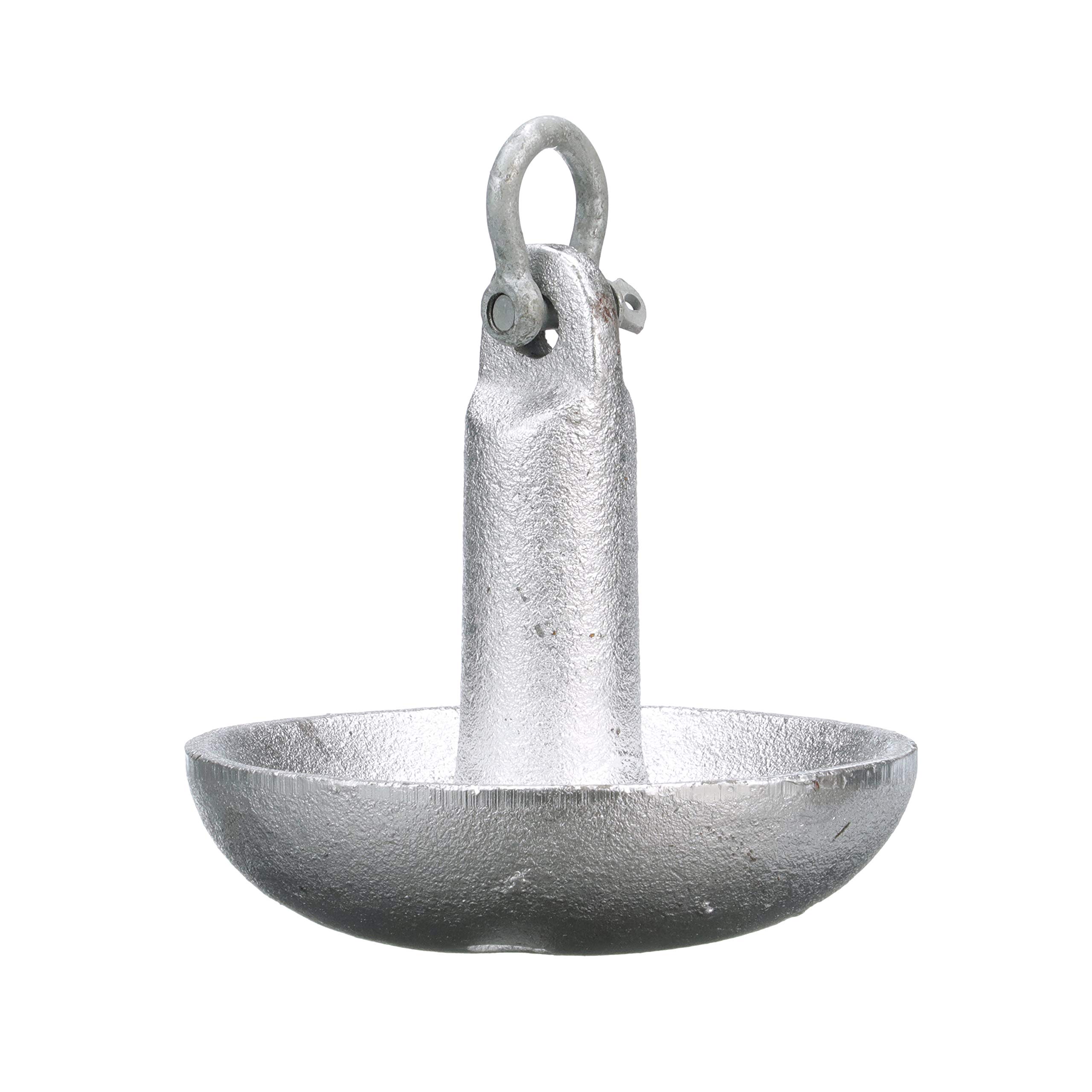 Seachoice Mushroom Anchor - Heavy Duty Cast Iron with Aluminum Silver Paint - Ideal for Boat Mooring, Dock Anchoring & Marine Use