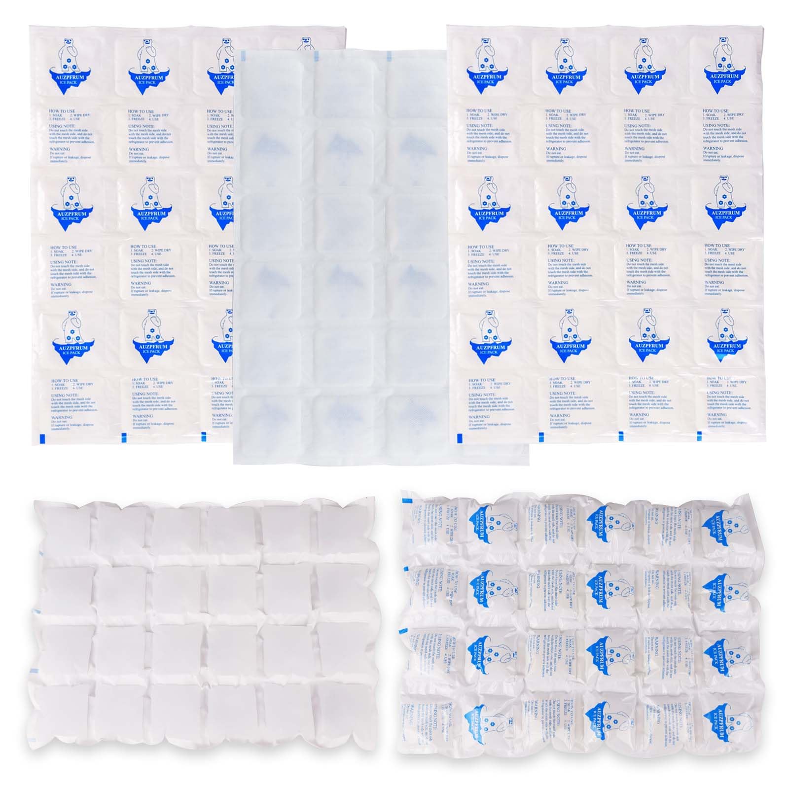 Reusable Dry Ice Packs for Coolers - Long Lasting Freezer Packs for Shipping Frozen Food, Perishables Storage & Mailing - Perfect for Lunch Boxes, Picnics, Camping and Food Delivery Services