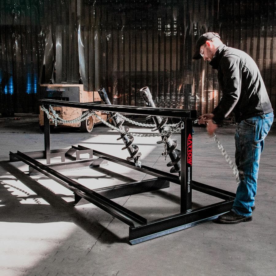 Auger Storage Racks - Heavy Duty Metal Auger Organizer for Garage, Workshop & Farm - Perfect for Tool Storage and Workshop Organization