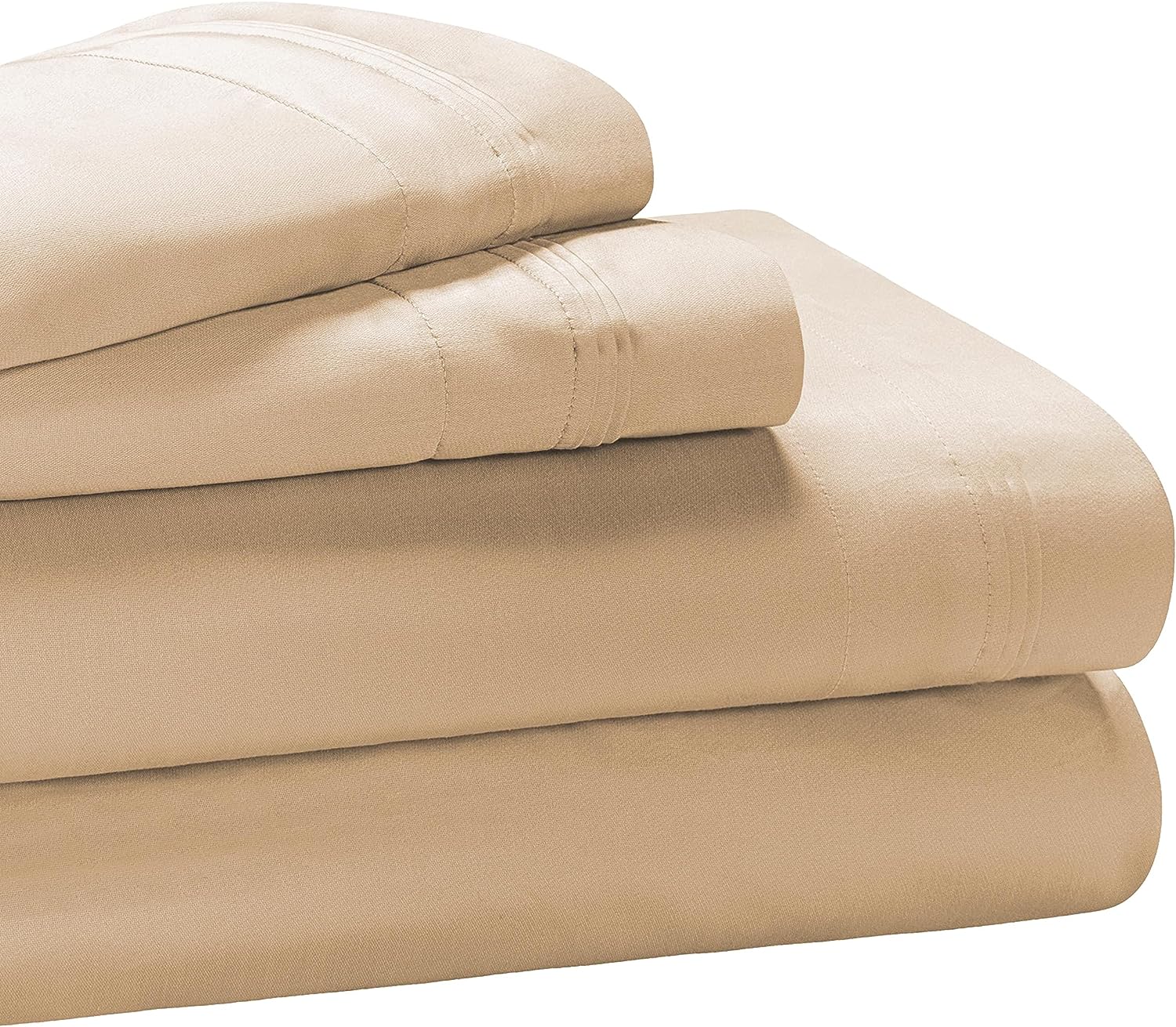 Luxury 1000 Thread Count Egyptian Cotton Deep Pocket Bed Sheet Set - Queen Size, Ultra Soft & Breathable for All-Season Comfort - Perfect for Master Bedroom, Guest Room, or Vacation Home