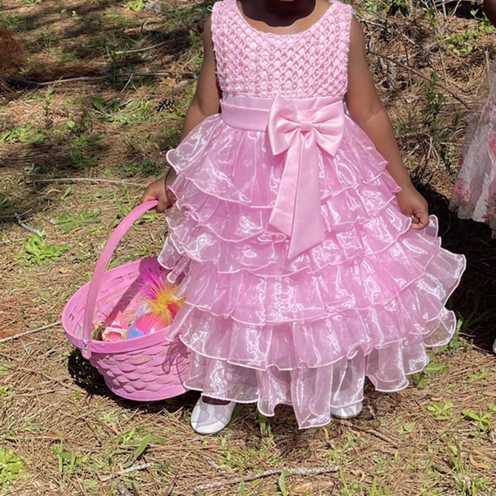 Jup'Elle Baby Girl Dresses - Elegant Ruffle Lace Pageant Party Dress for Weddings & Special Occasions | Perfect Flower Girl Dress for Birthday, Baptism & Photo Shoots