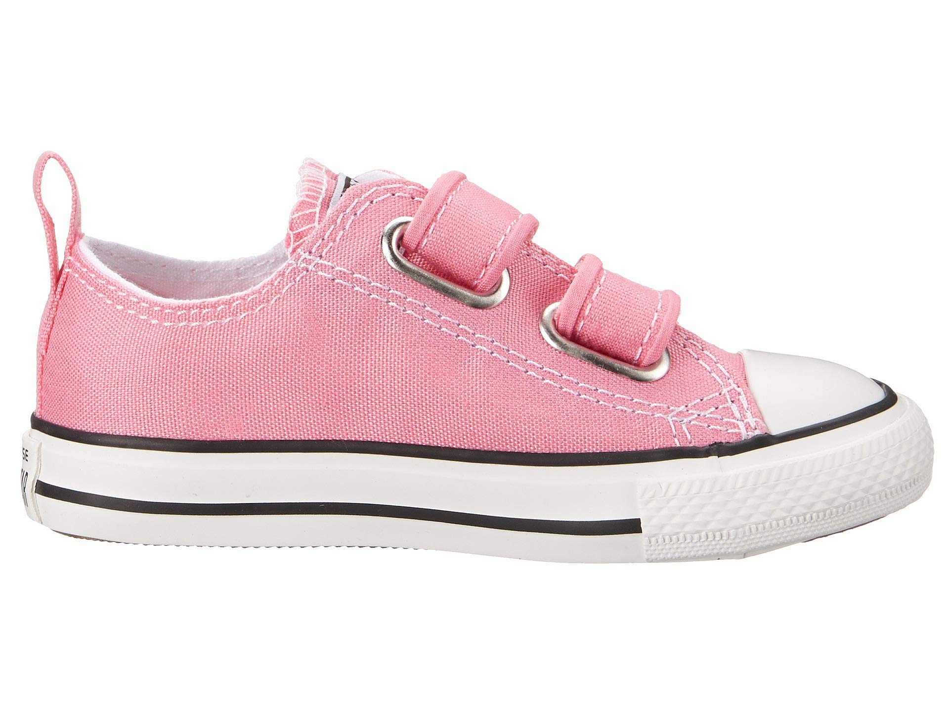 Converse Toddler Girls' Pink Velcro Sneakers Size 10 - Comfortable Casual Shoes for Playground & Everyday Wear