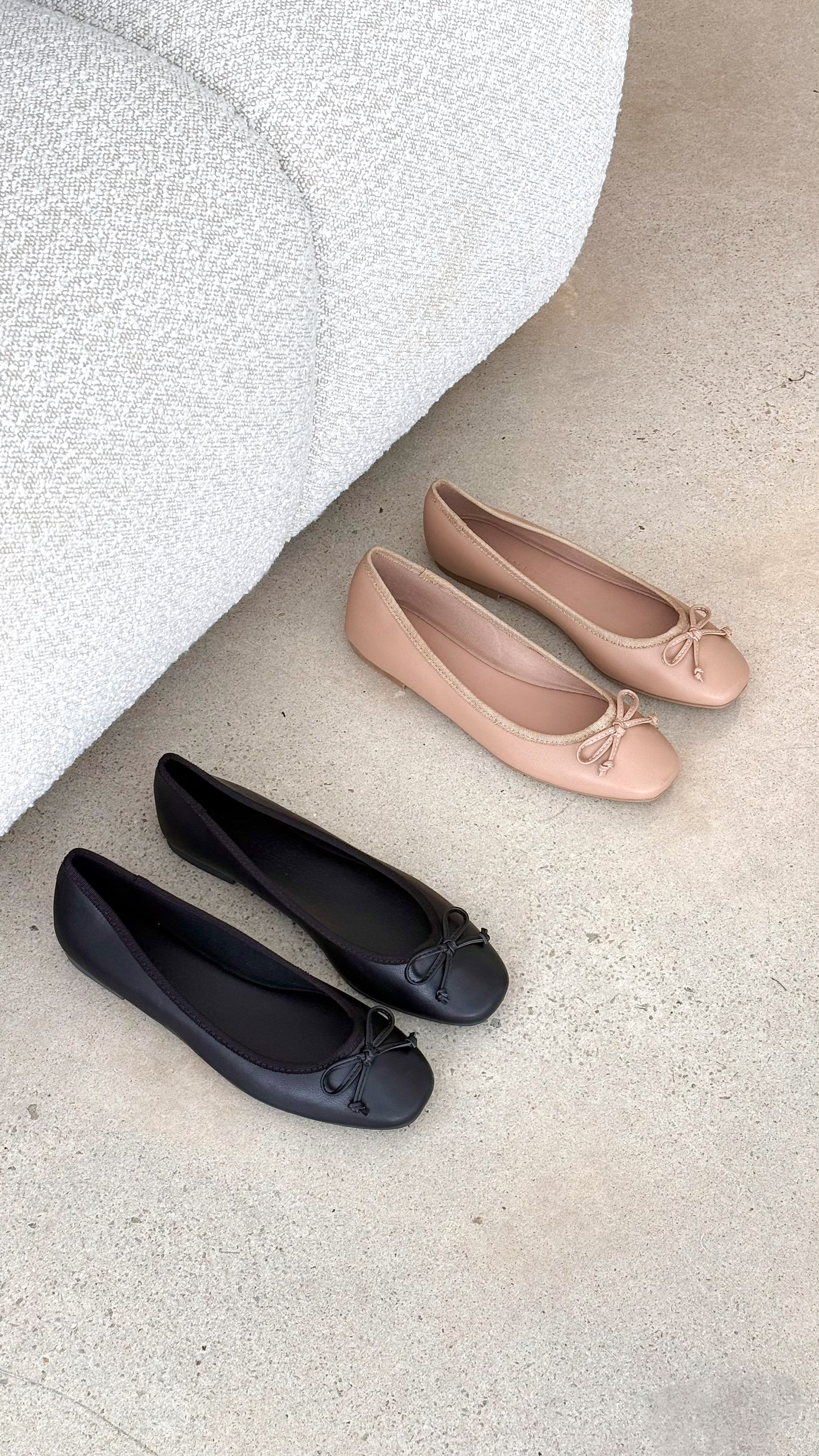 Isaiah Ballet Flats for Women - Comfortable Black Ballet Shoes for Work, Travel & Casual Wear