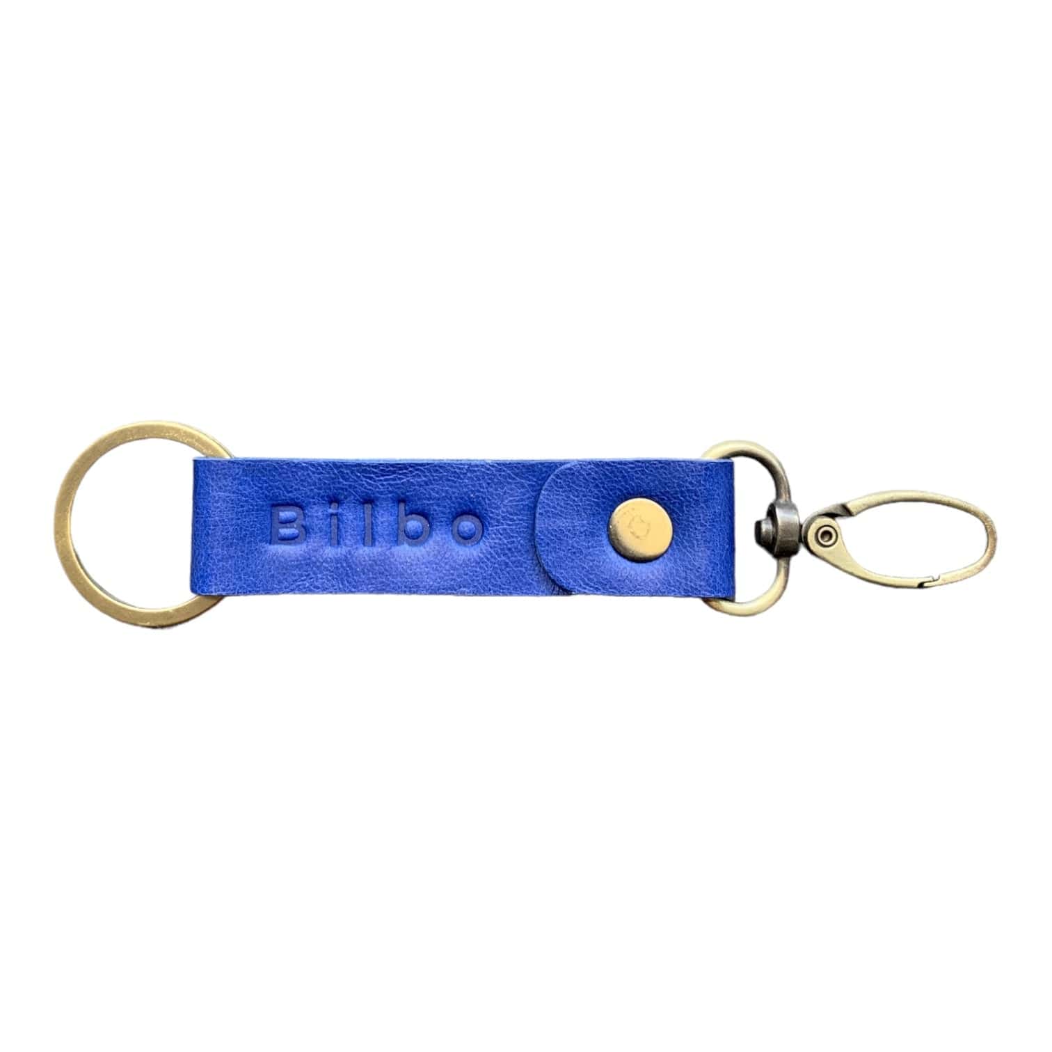 Premium Navy Blue Leather Keychain - Durable & Stylish Keyring for Men & Women - Perfect for Home, Office, Car Keys & Gifts
