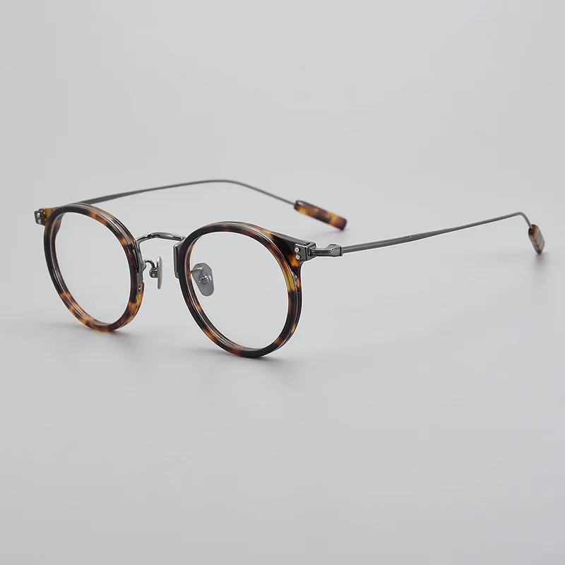 Premium Unisex Black Titanium Acetate Eyeglasses Frame 4957 - Lightweight Oval & Round Full Rim Glasses for Men & Women | Perfect for Office, Reading & Everyday Wear