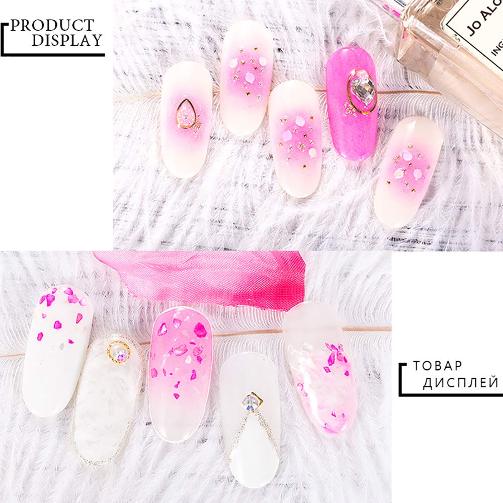SILPECWEE 3-Piece Acrylic Nail Brush Set with 4 Replaceable Sponge Heads - Ombre Nail Art Gradient Shading Pen for Professional Nail Painting & Makeup - Perfect for Salon, DIY Manicure & Nail Art Design
