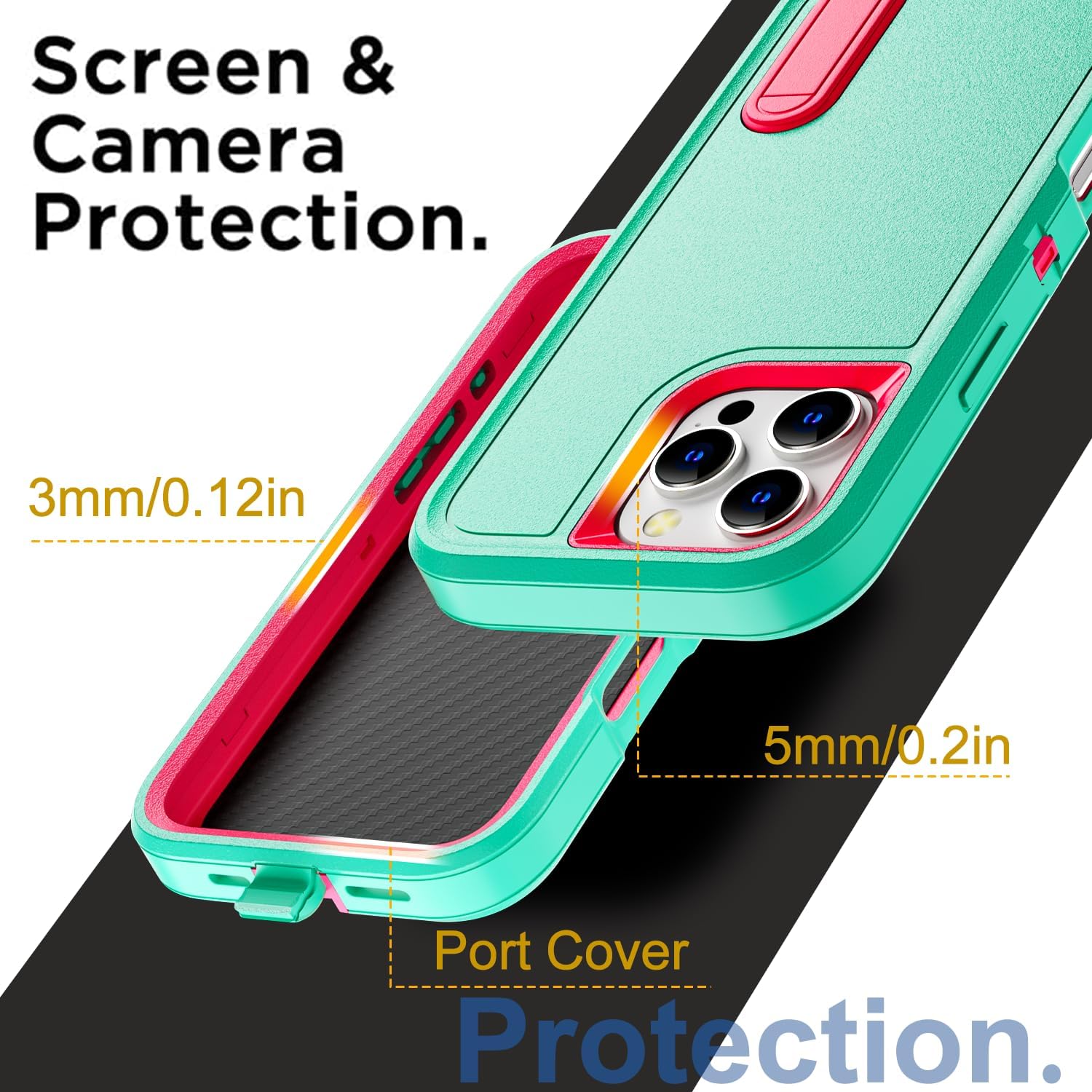 iPhone 16 Pro Case (6.3 Inch) - Magnetic Heavy Duty Drop Protection, Full Body Military Grade Shockproof Cover - Perfect for Outdoor Adventures & Daily Use