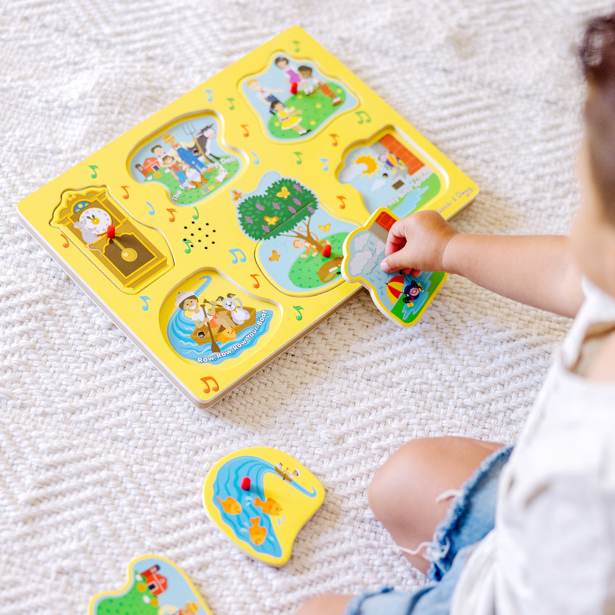 Nursery Rhymes Sound Puzzle - 6 Piece Wooden Puzzle for Toddlers | Educational Toy for Early Learning & Playtime Fun