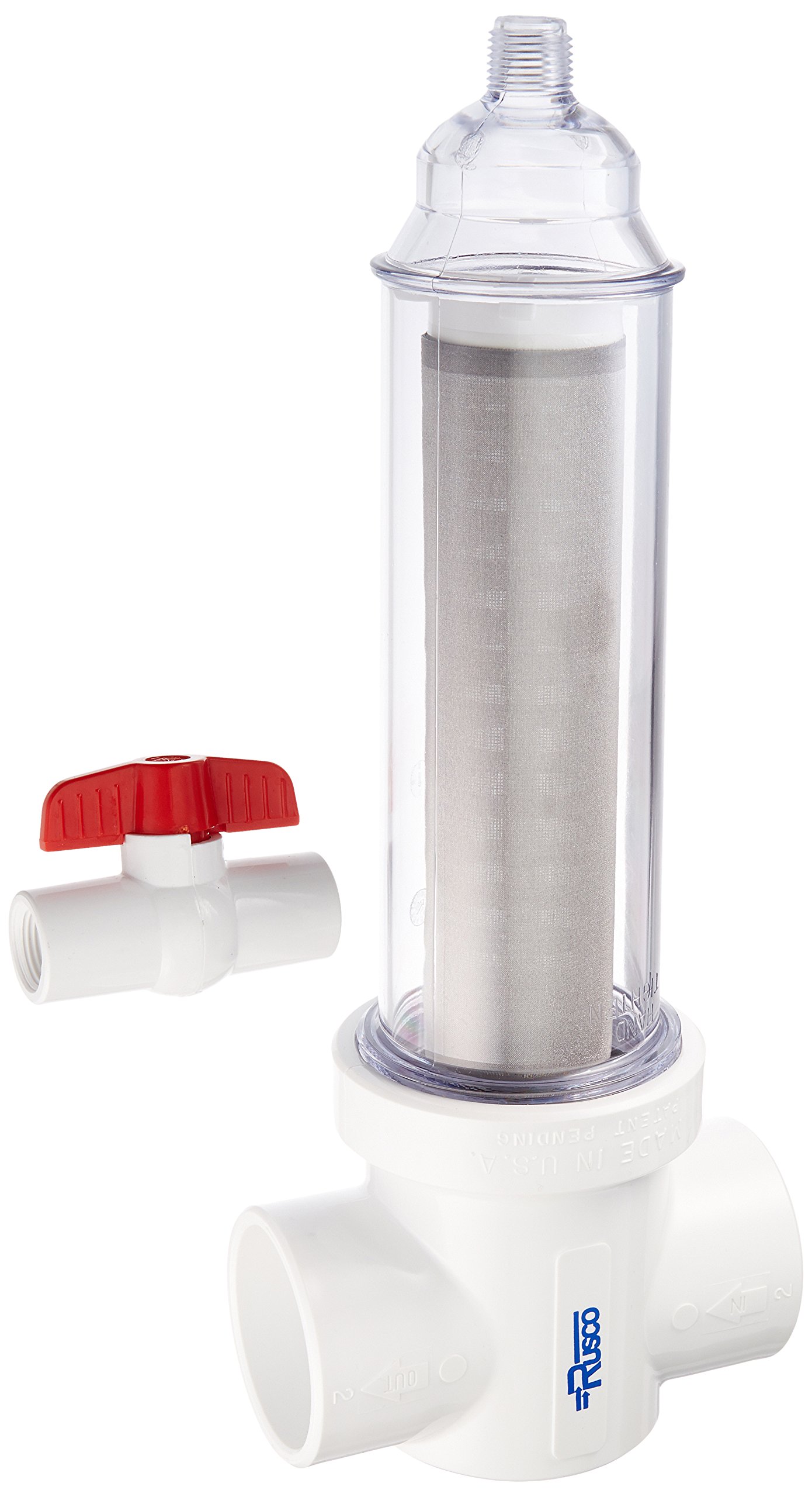 Rusco 2-100SS-F Stainless Steel Spin-Down Water Filtration System - Whole House Water Filter for Sediment Removal, Well Water Treatment, and Irrigation Systems