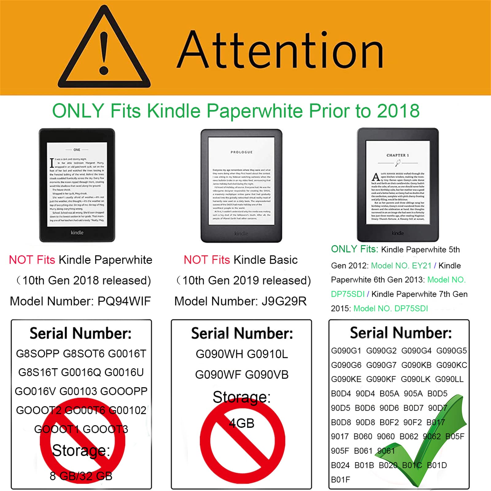 Cartoon Kindle Paperwhite Case with Auto Wake/Sleep - Compatible with All Paperwhite Generations Before 2018 (EY21 & DP75SDI Models) - Perfect for Reading, Travel & Daily Protection