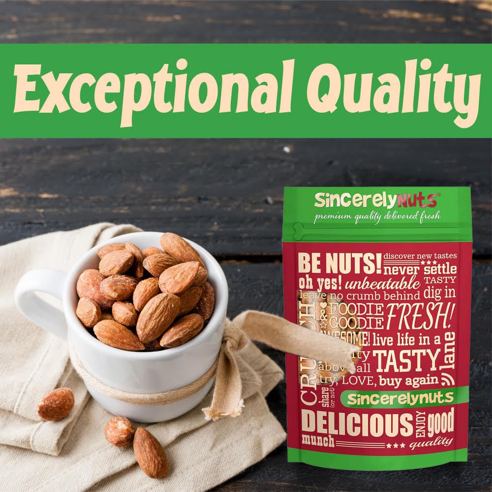 Sincerely Nuts – Roasted Whole Salted Almonds | 5 Lb Bulk Bag | Healthy Low Calorie Vegan Gluten-Free Snack | Kosher Certified | High in Fiber Protein Vitamins & Minerals | Perfect for On-the-Go, Office, or Post-Workout Nutrition