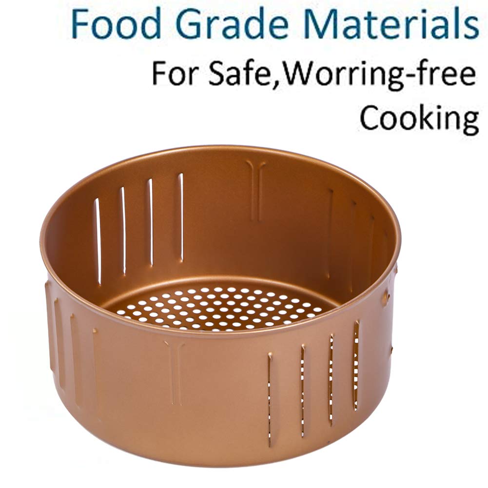 3.7QT Non-Stick Air Fryer Replacement Basket for Power & GoWise USA - Perfect for Healthy Frying, Roasting & Reheating Food