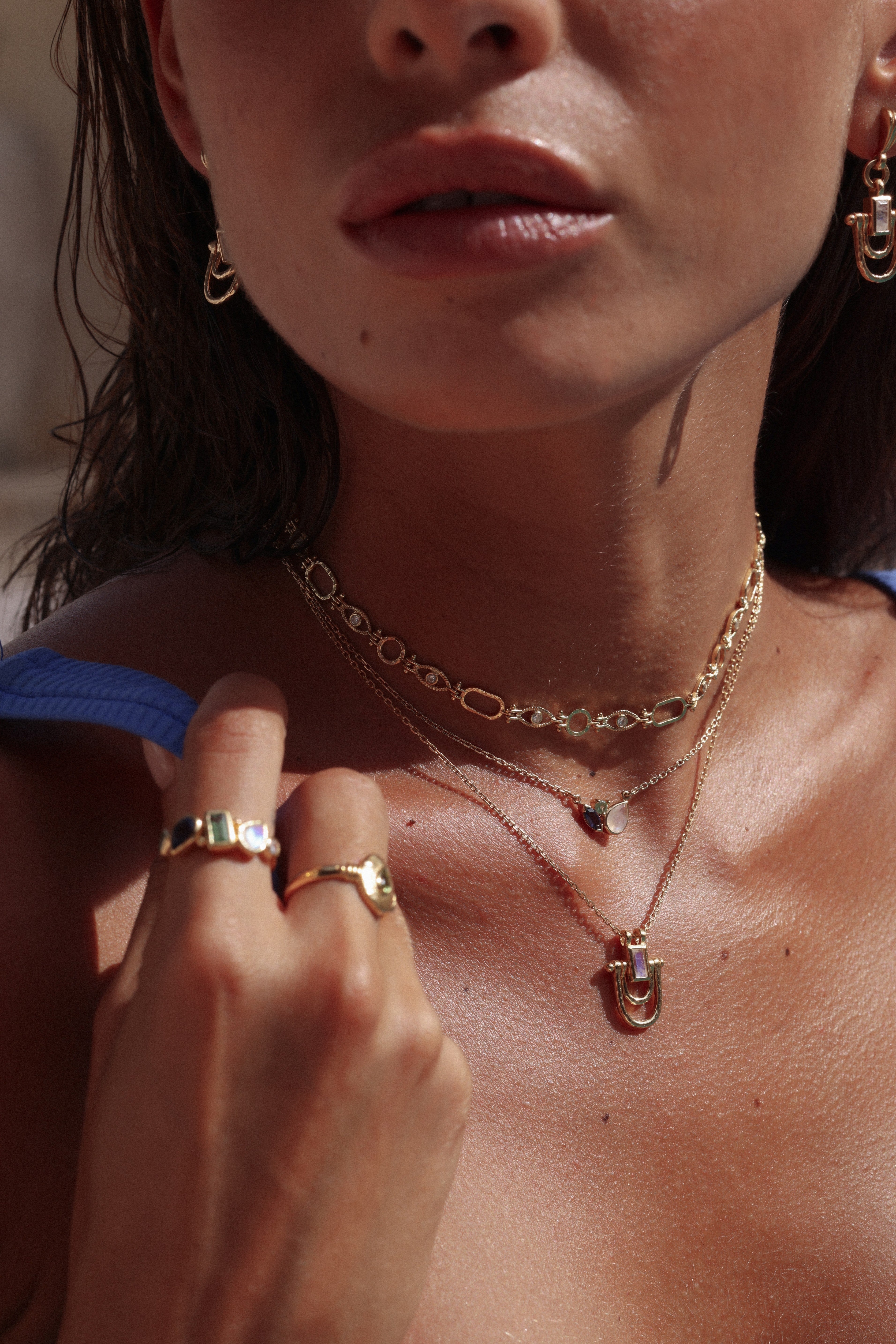Allegra Moonstone Gold Necklace for Women - Elegant 14K Gold Plated Moonstone Pendant Necklace Jewelry Gift for Birthday, Anniversary, Valentine's Day | Perfect for Everyday Wear & Special Occasions